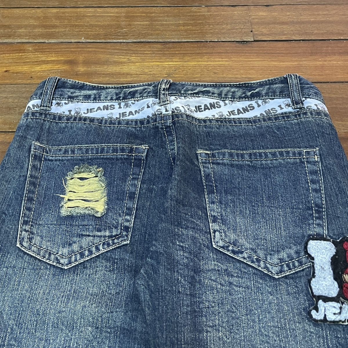14th Addiction Rare Vintage Japanese Brand I-Jeans Ripped Jeans 2000s Size US 31 - 4 Thumbnail