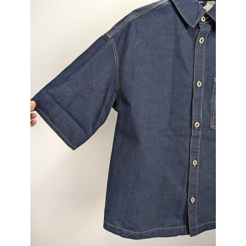 Burberry o1rshd1 Denim Shirt in Indigo Blue Size US S / EU 44-46 / 1 - 8 Thumbnail