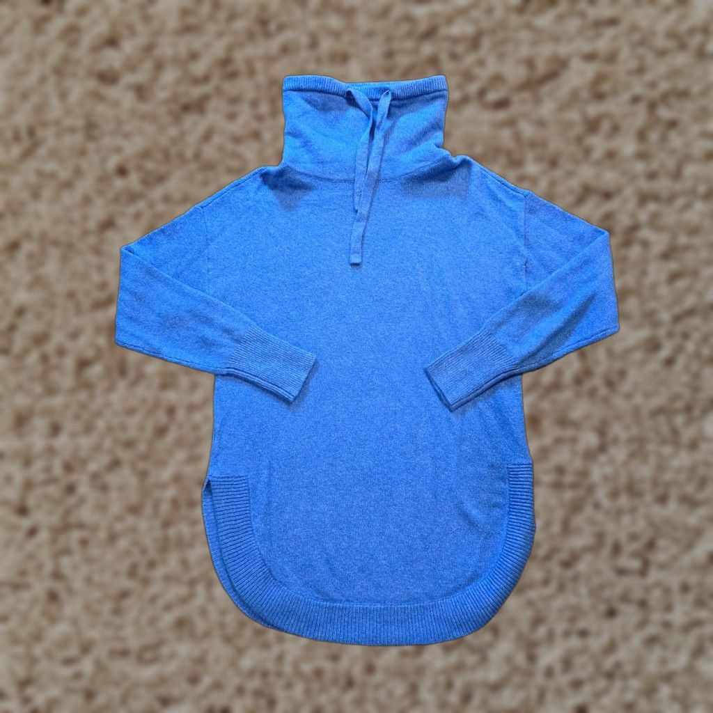 Loft LOFT Sweater Womens Size Small Blue Turtleneck Knit Long Sleeve Casual Basic Pullover Regular Knit Winter Fall Spring Mens Womens Boys Girls Size S / US 4 / IT 40 - 1 Thumbnail