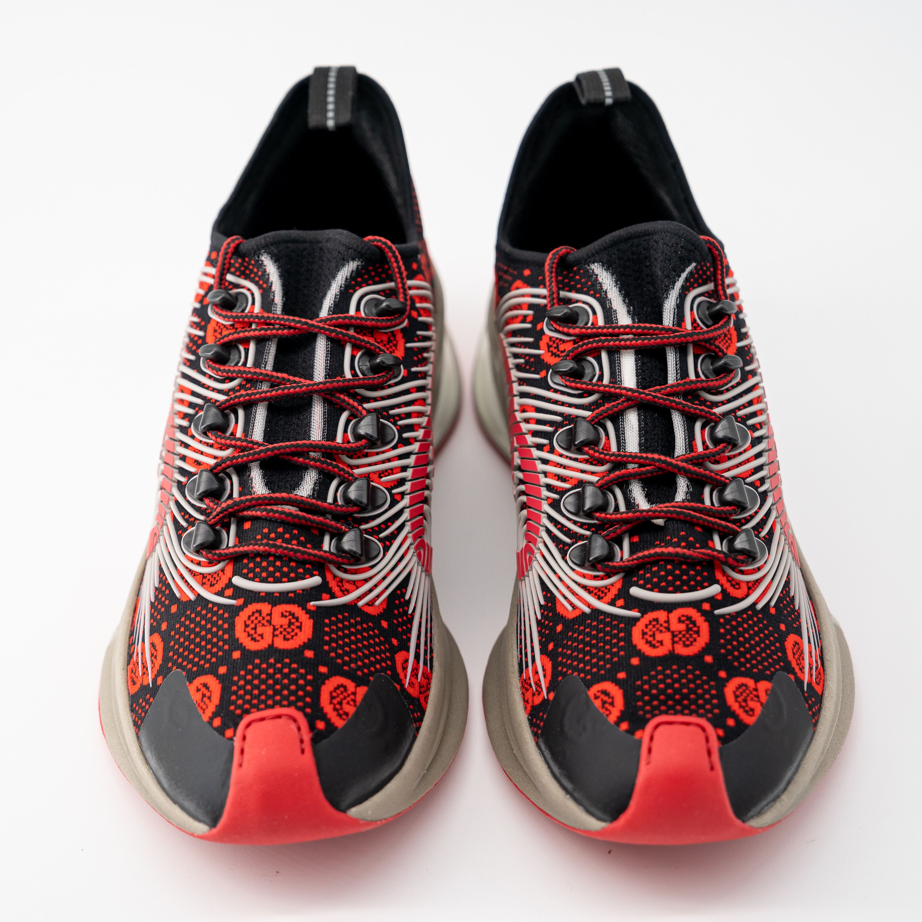 Gucci 12G - Gucci Run Sneaker Black Red GG Size US 12.5 / EU 45-46 - 3 Thumbnail