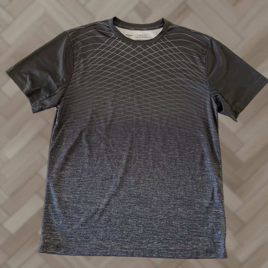 Reebok Reebok T-Shirt Athletic Short Sleeve Men's M 100% Polyester Gray Size US M / EU 48-50 / 2 - 1 Thumbnail