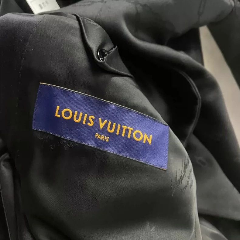 Louis Vuitton Louis Vuitton Black Chain Pattern Suit Jacket-2506 Size US L / EU 52-54 / 3 - 3 Thumbnail