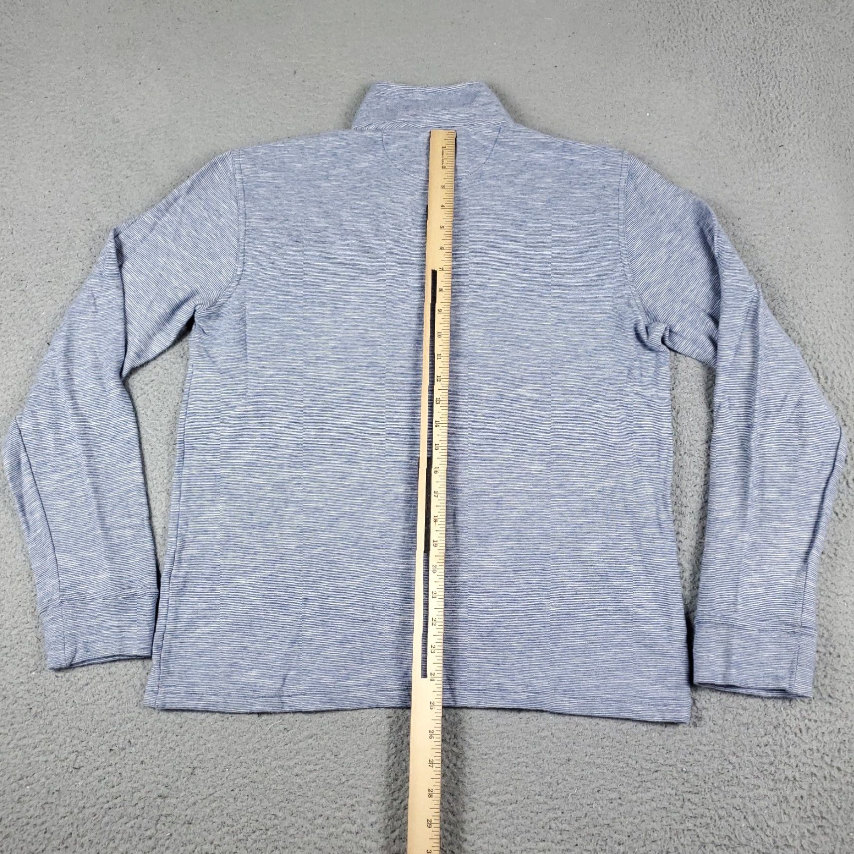 Lucky Brand Lucky Brand Shirt Adult Medium Blue Long Sleeve Mock Neck 1/4 Button Logo Solid Mens Size US M / EU 48-50 / 2 - 5 Thumbnail