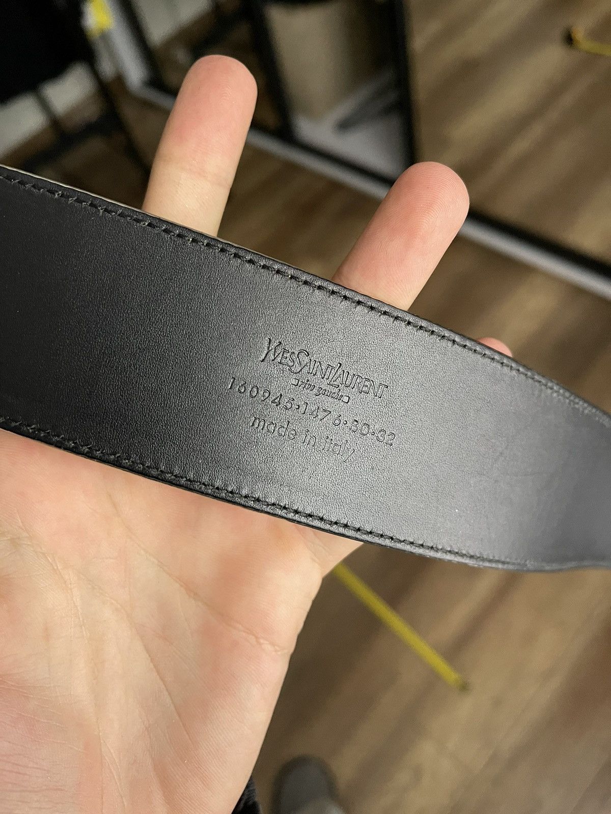 Yves Saint Laurent Yves Saint Laurent Rive Gauche Vintage Leather Belt Italy Size ONE SIZE - 10 Thumbnail