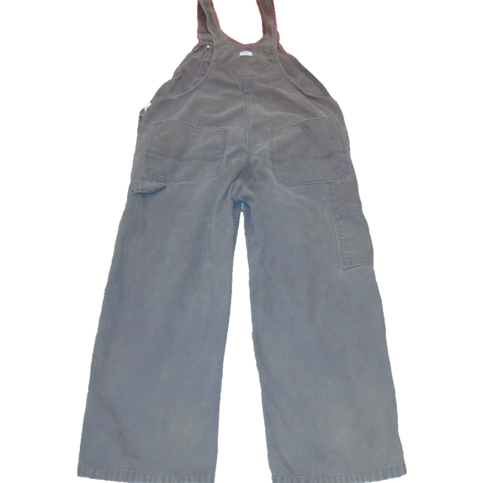 Vintage Liberty Bib Overalls Men 42x30 Gray Denim Work Carpenter Painter Farm USA Pockets 27in Inseam Regular Straight Overall Jeans Mens Size US 42 / EU 58 - 4 Thumbnail