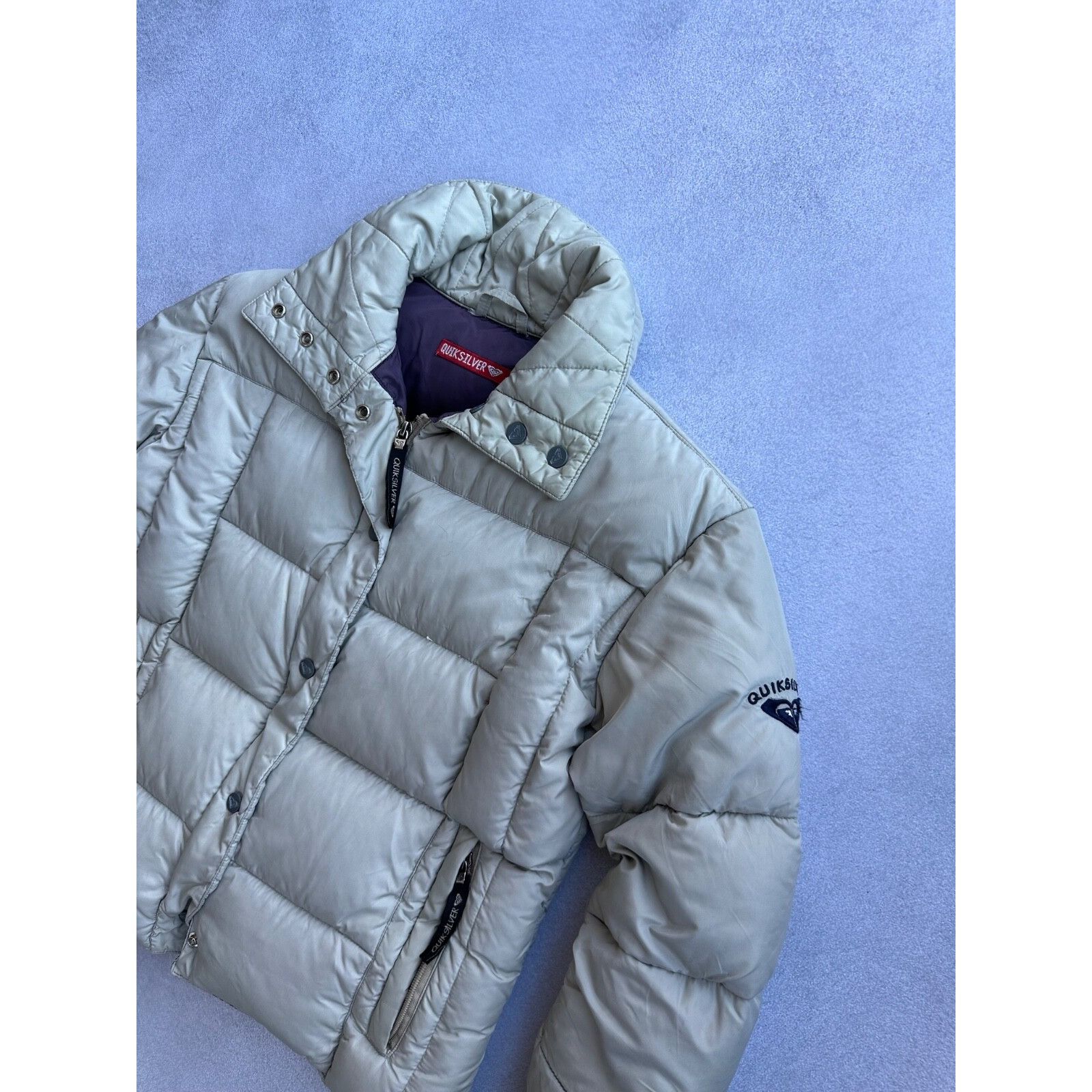 Quiksilver VTG Quicksilver Woman Silver Puffer Jacket 90s Size M / US 6-8 / IT 42-44 - 5 Thumbnail