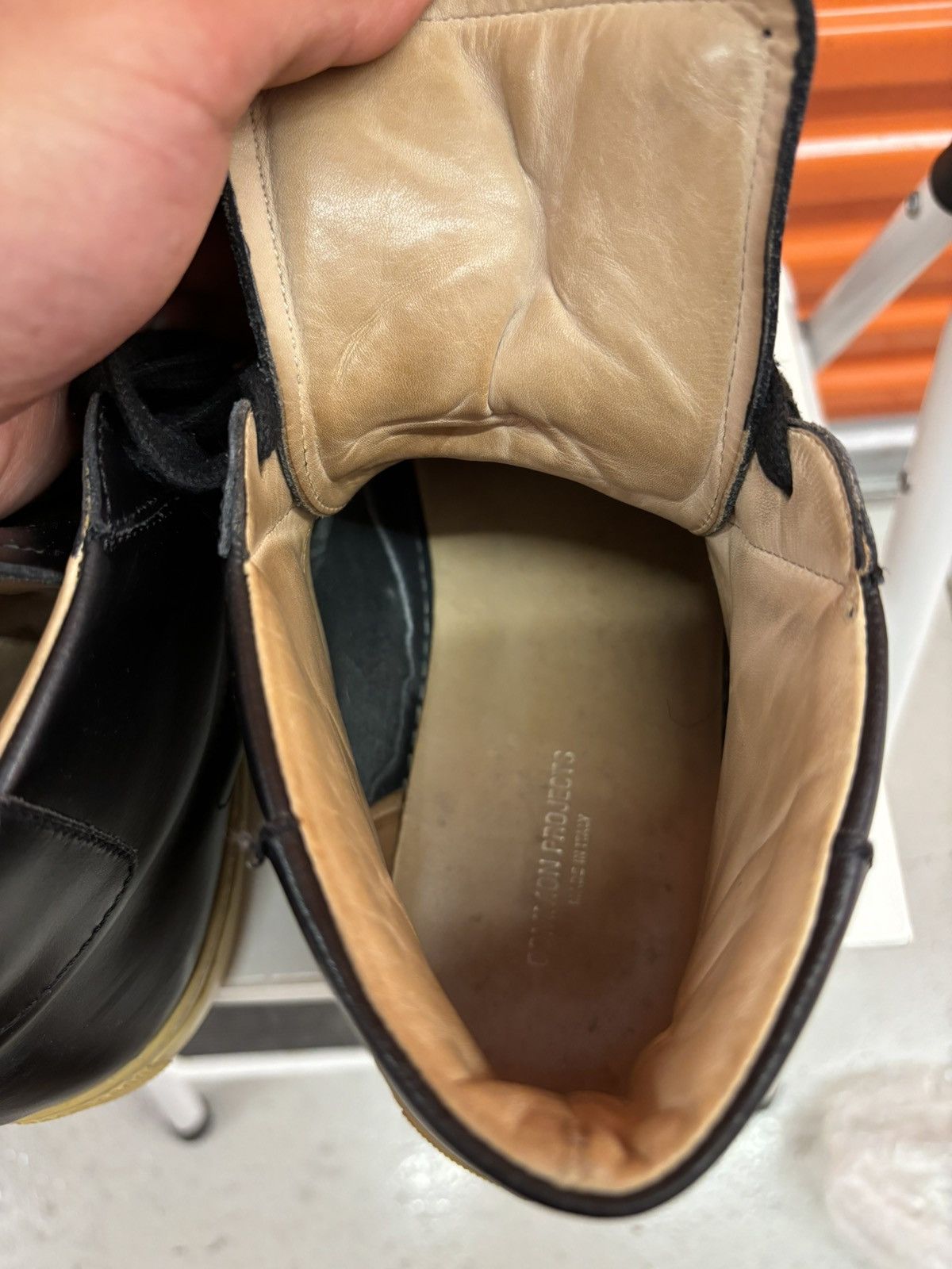 Common Projects × Designer ***FINAL DROP***RARE COMMON PROJECTS VINTAGE HIGH LEATHER 43 Size US 10.5 / EU 43-44 - 14 Thumbnail