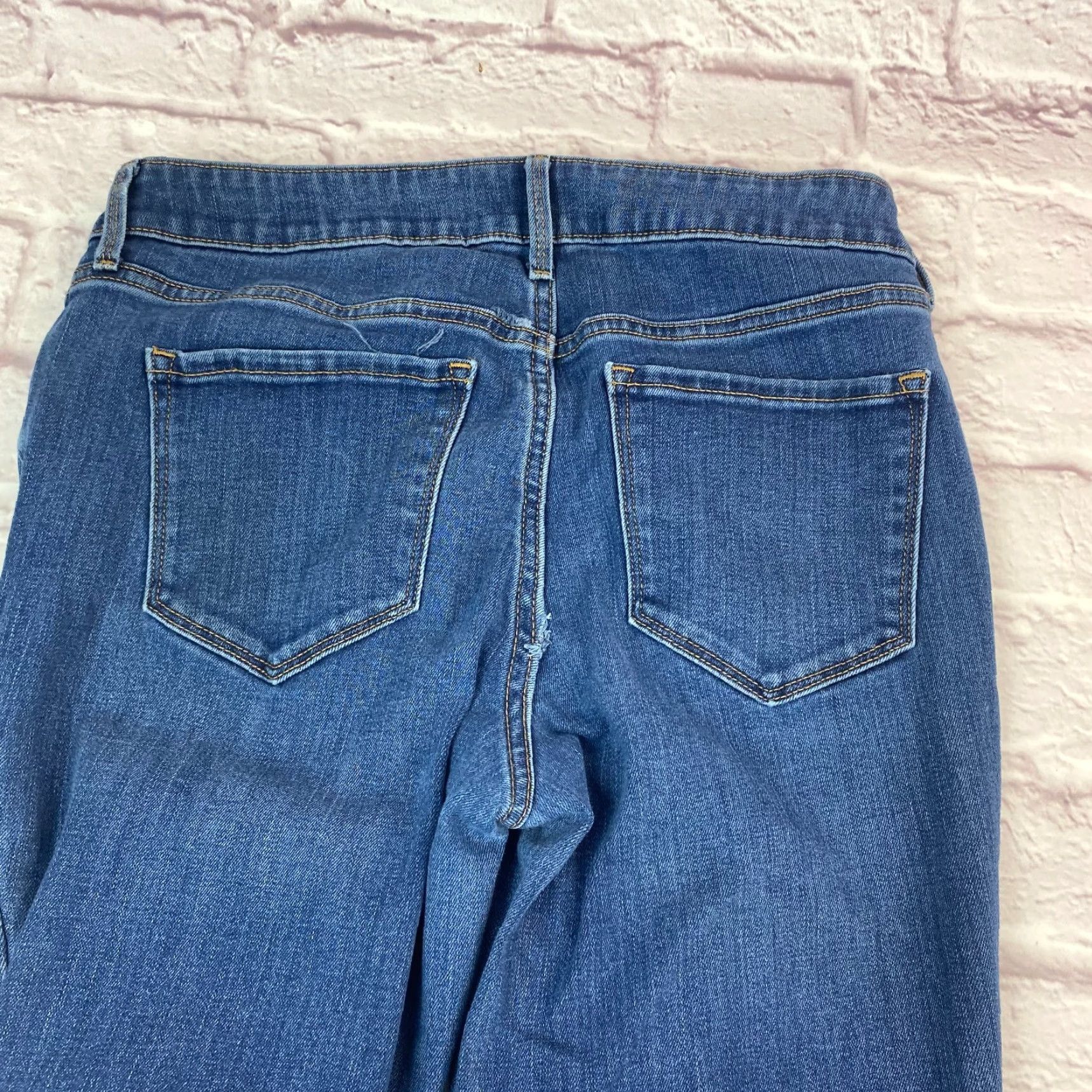 Old Navy Old Navy Womens Pop Icon Skinny Jeans 8 Blue Distressed Stretch Jeans Womens Size 8 Medium Blue 90s? Size 30" / US 8 / IT 44 - 5 Thumbnail