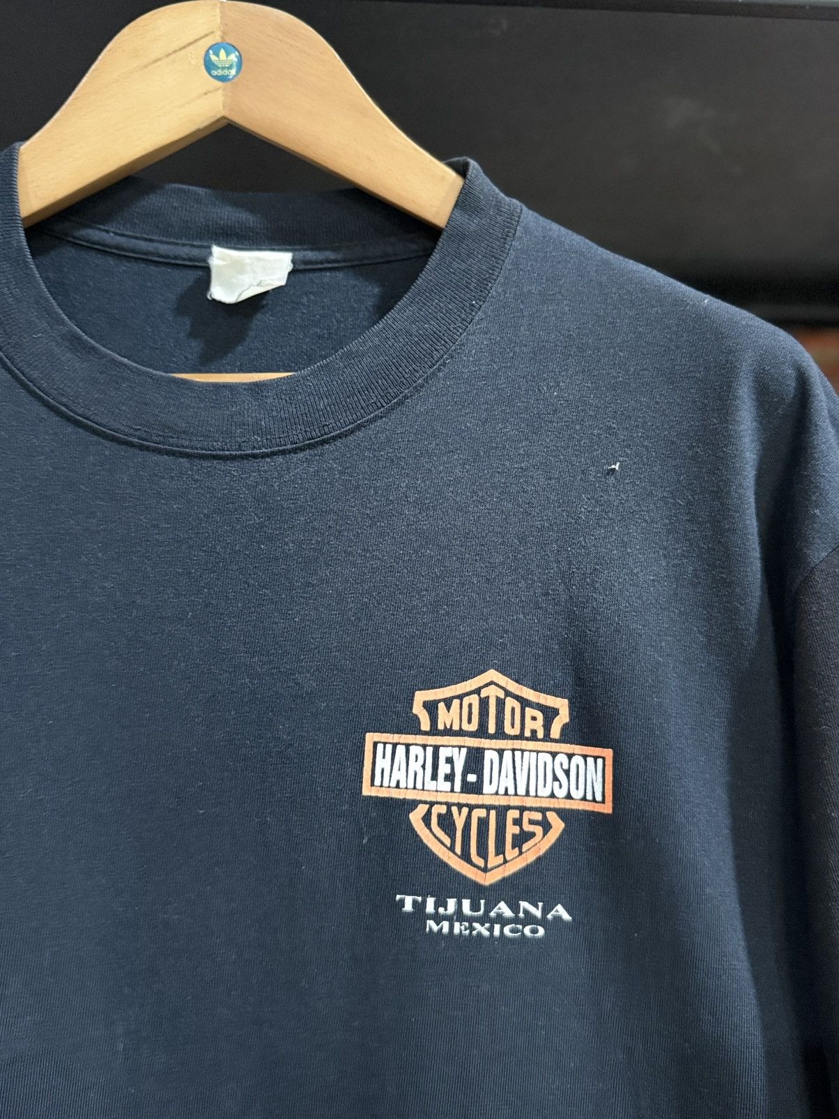 Harley Davidson Vintage 90s Harley Davidson Lonney Tones Two Tone Faded Tee Size US L / EU 52-54 / 3 - 4 Thumbnail