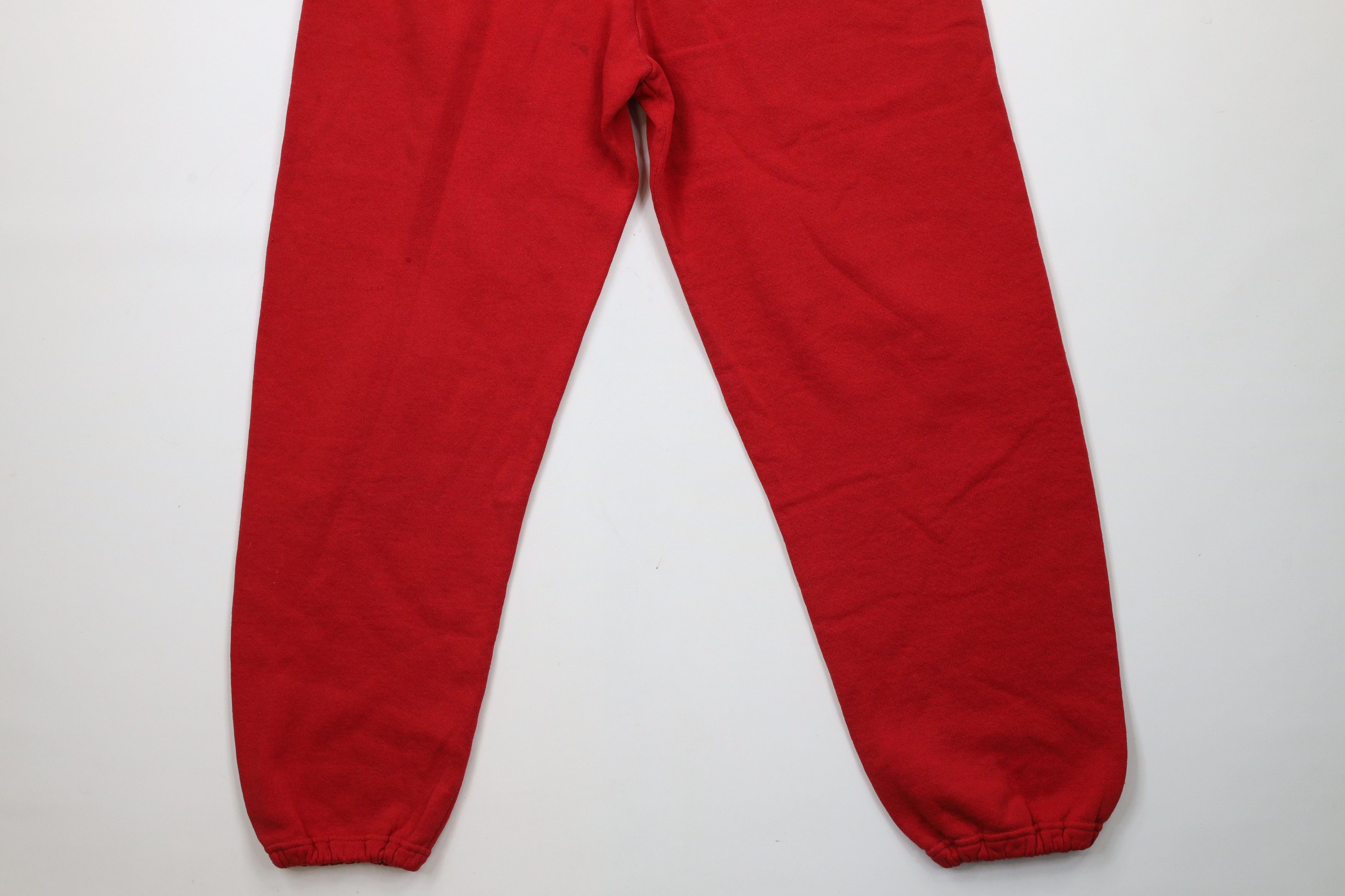 Vintage Vintage 90s Streetwear Blank Sweatpants Joggers Red USA Size US 36 / EU 52 - 14 Thumbnail