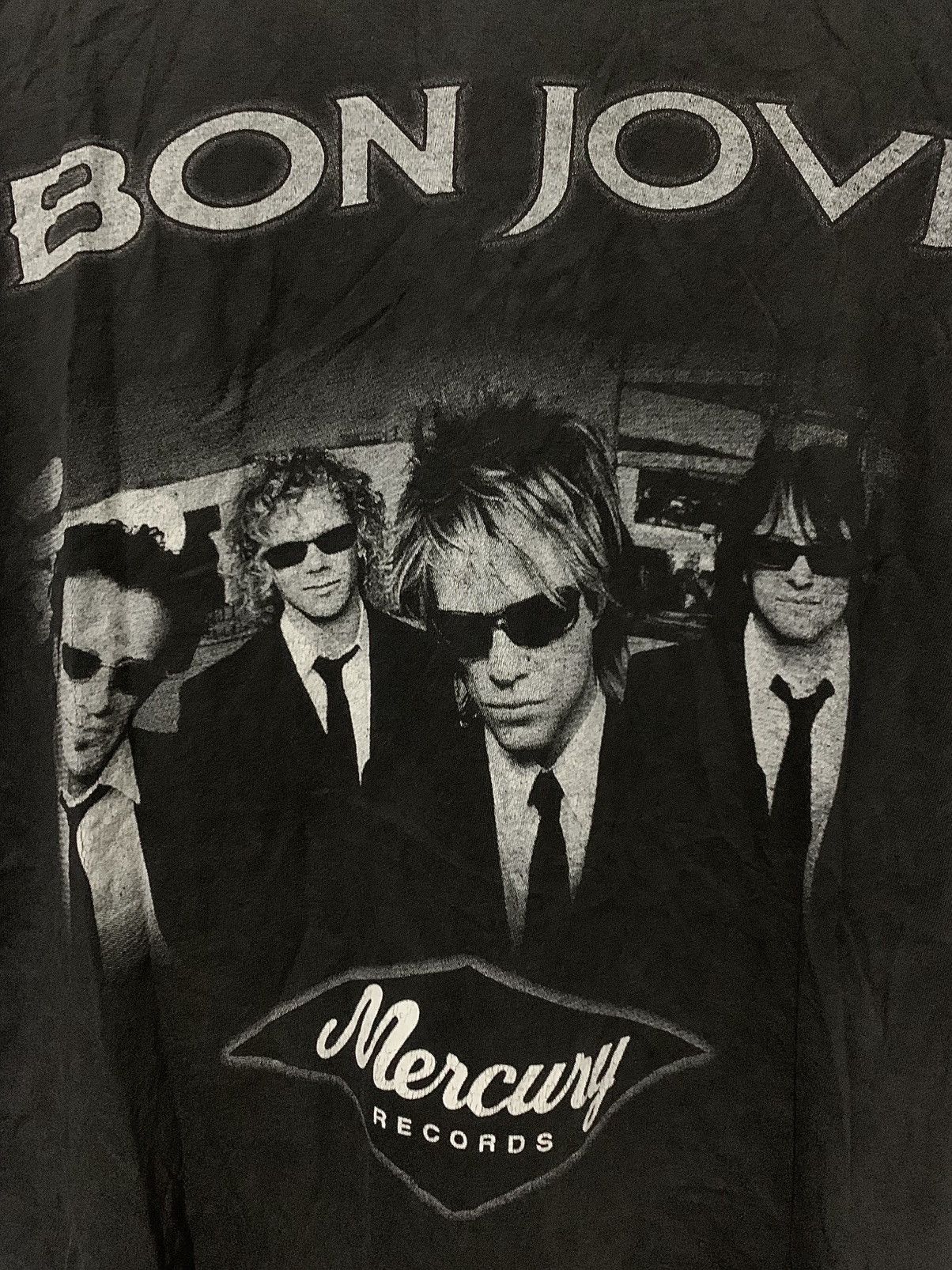 Band Tees VINTAGE BON JOVI MERCURY RECORDS T-SHIRT Size US XL / EU 56 / 4 - 6 Thumbnail