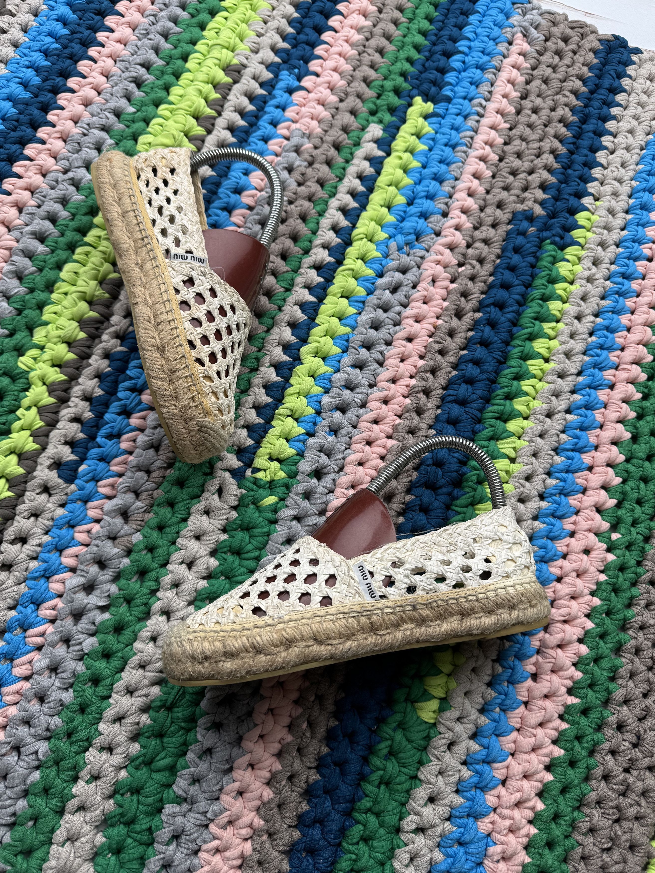 Miu Miu Miu Miu Espadrilles (V203)(D10) Size US 6 / IT 36 - 1 Thumbnail