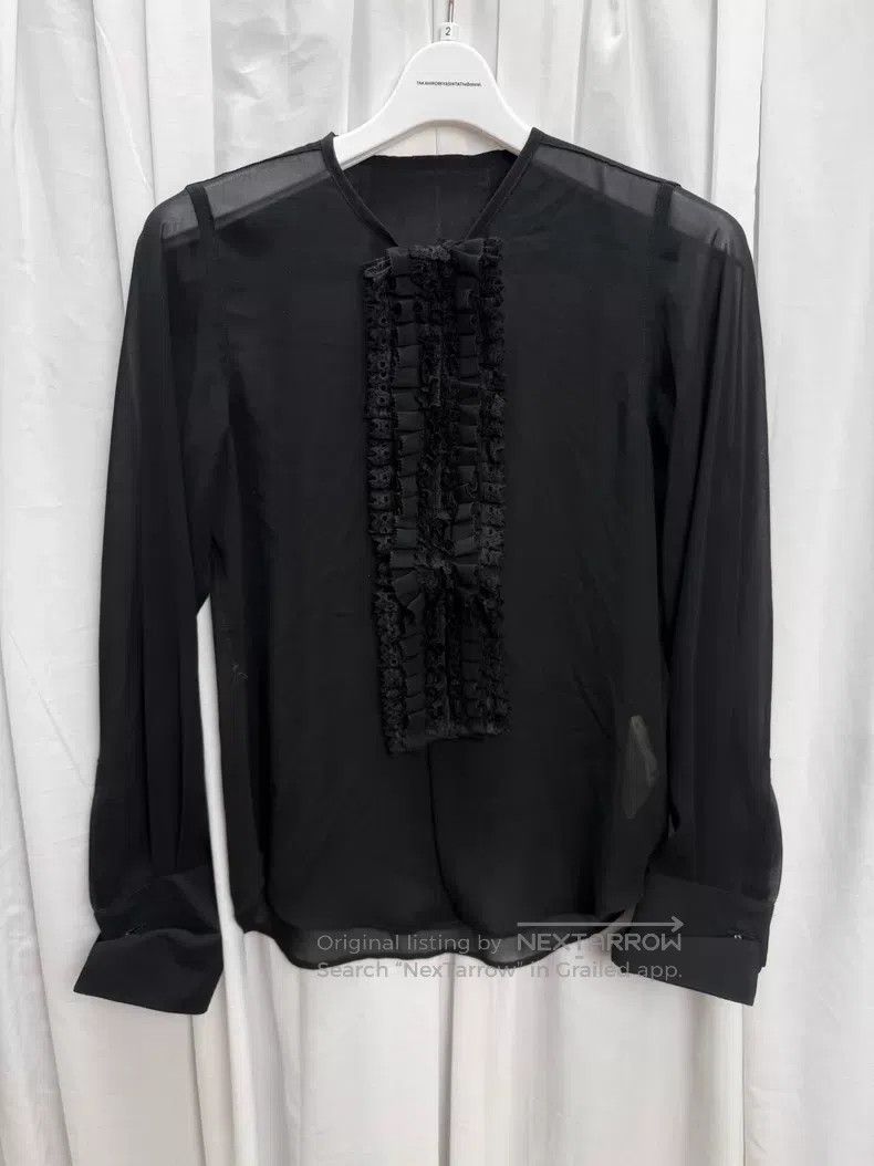 Comme des Garcons Comme des garcons Sheer blouse with ruffle detailing and l Size S / US 4 / IT 40 - 1 Thumbnail