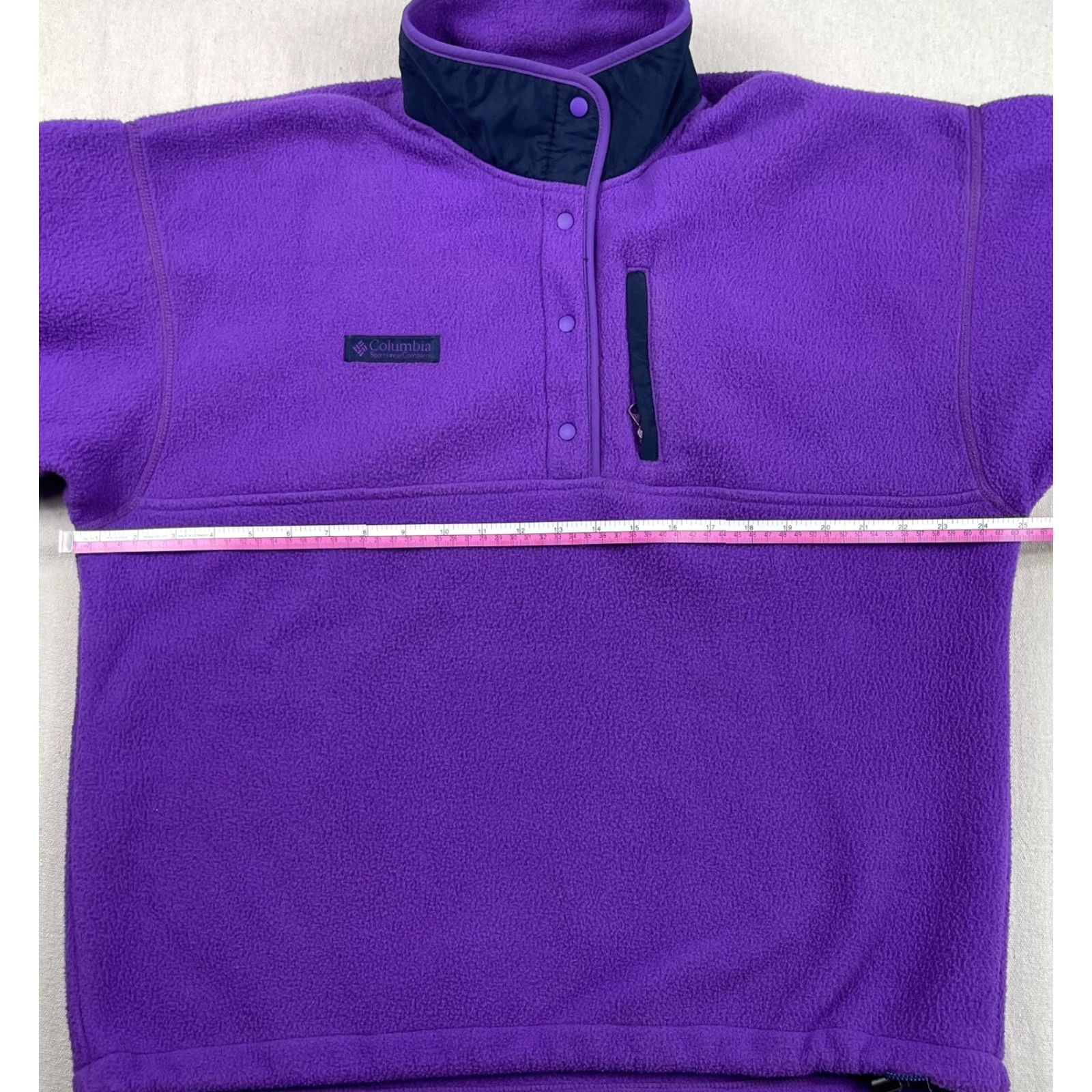 Vintage VINTAGE Columbia Sweatshirt Jacket Fleece Snap 90s Women’s Large Purple Ski USA Size L / US 10 / IT 46 - 4 Thumbnail