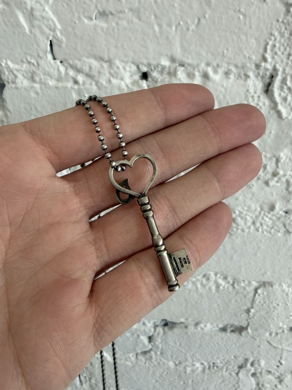 Number (N)ine 2003 NUMBER NINE 'CRYING HEART' KEYCHAIN NECKLACE