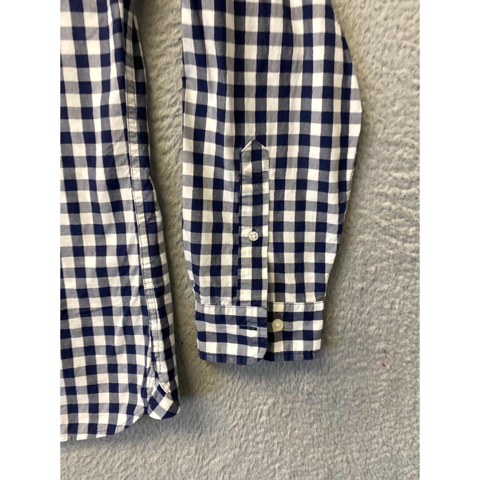Brooks Brothers Brooks Brothers Dress Shirt Mens CL Slim Blue Check Button Up 33-79 XL Regular Men Collared Spread Slimming Size 46R - 5 Thumbnail