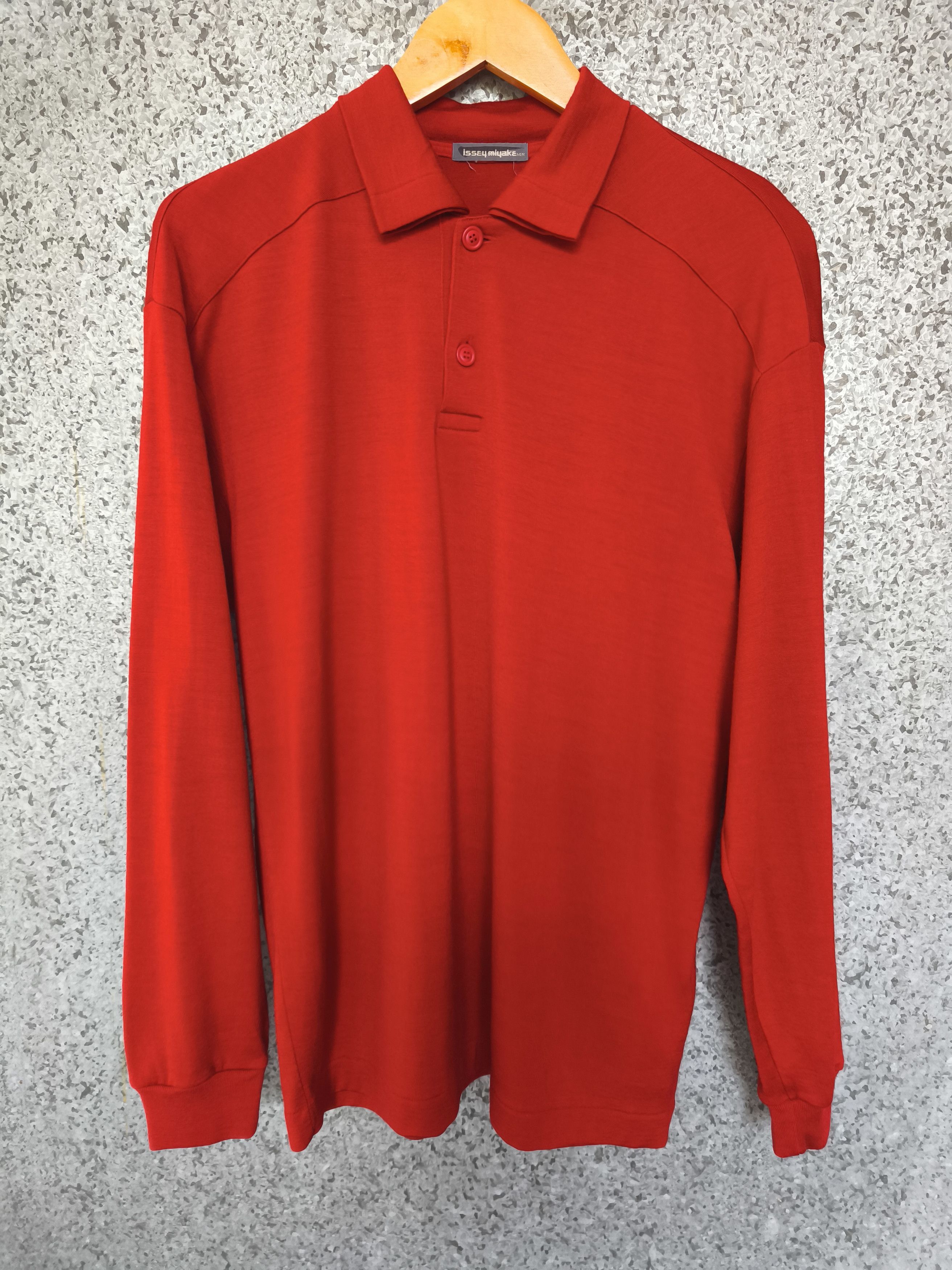 Issey Miyake 🔥 Vintage Issey Miyake long sleeve polo shirt Size US L / EU 52-54 / 3 - 2 Thumbnail
