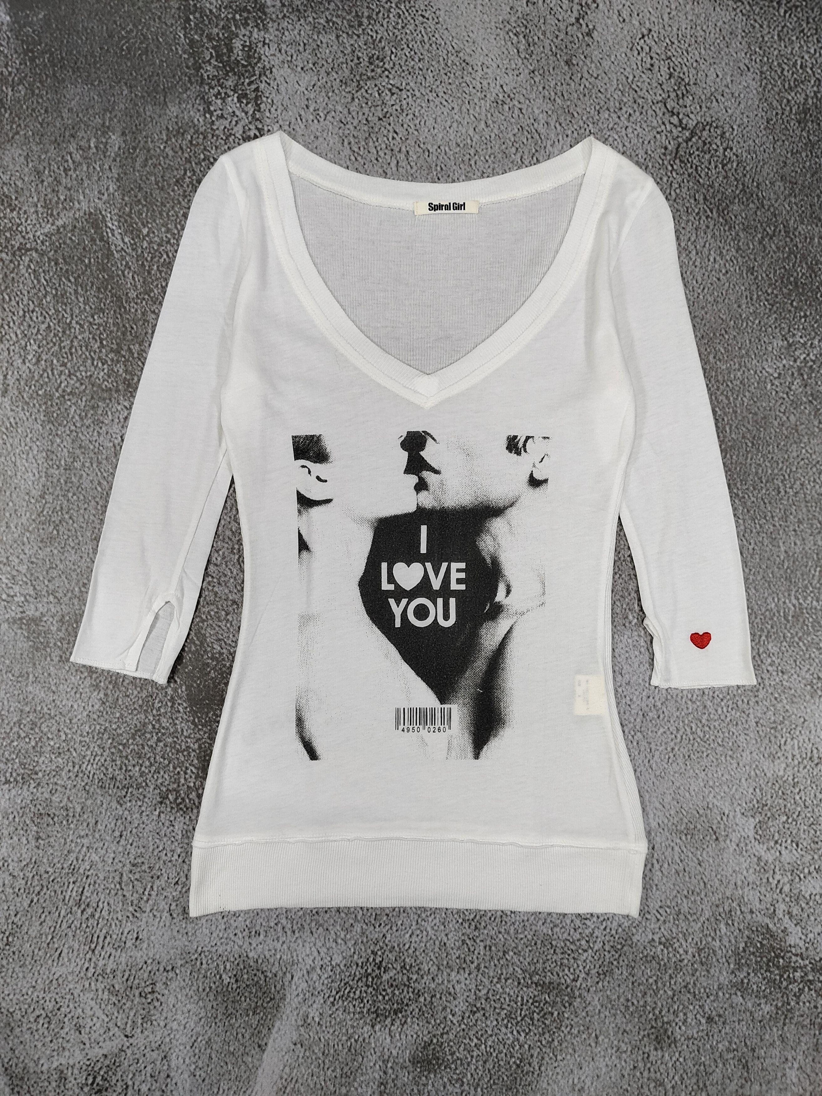 Japanese Brand 2000s Spiral Girl 🇯🇵 I Love You Body Y2K Punk Sexy Graphic Size M / US 6-8 / IT 42-44 - 4 Thumbnail