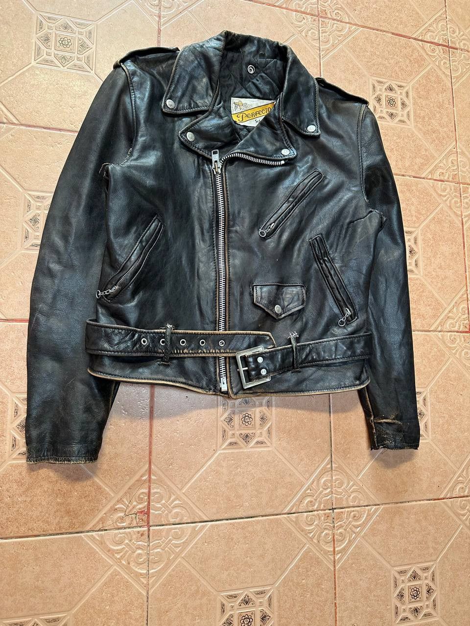Other Vtg Schott Perfecto Double Collar Leather Jacket Size US S / EU 44-46 / 1 - 8 Thumbnail