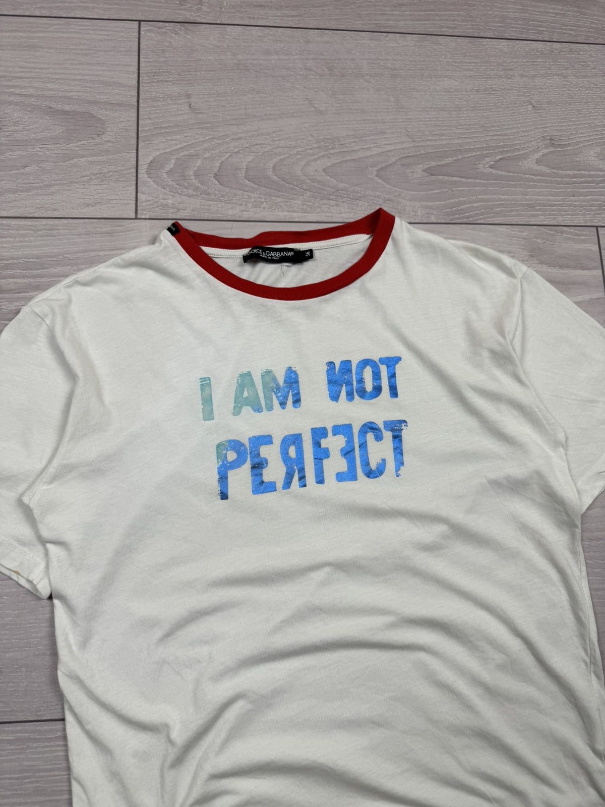 Dolce & Gabbana Dolce & Gabbana I AM NOT PERFECT t-shirt IT 36 / XS / 36”), Size XS / US 0-2 / IT 36-38 - 3 Thumbnail