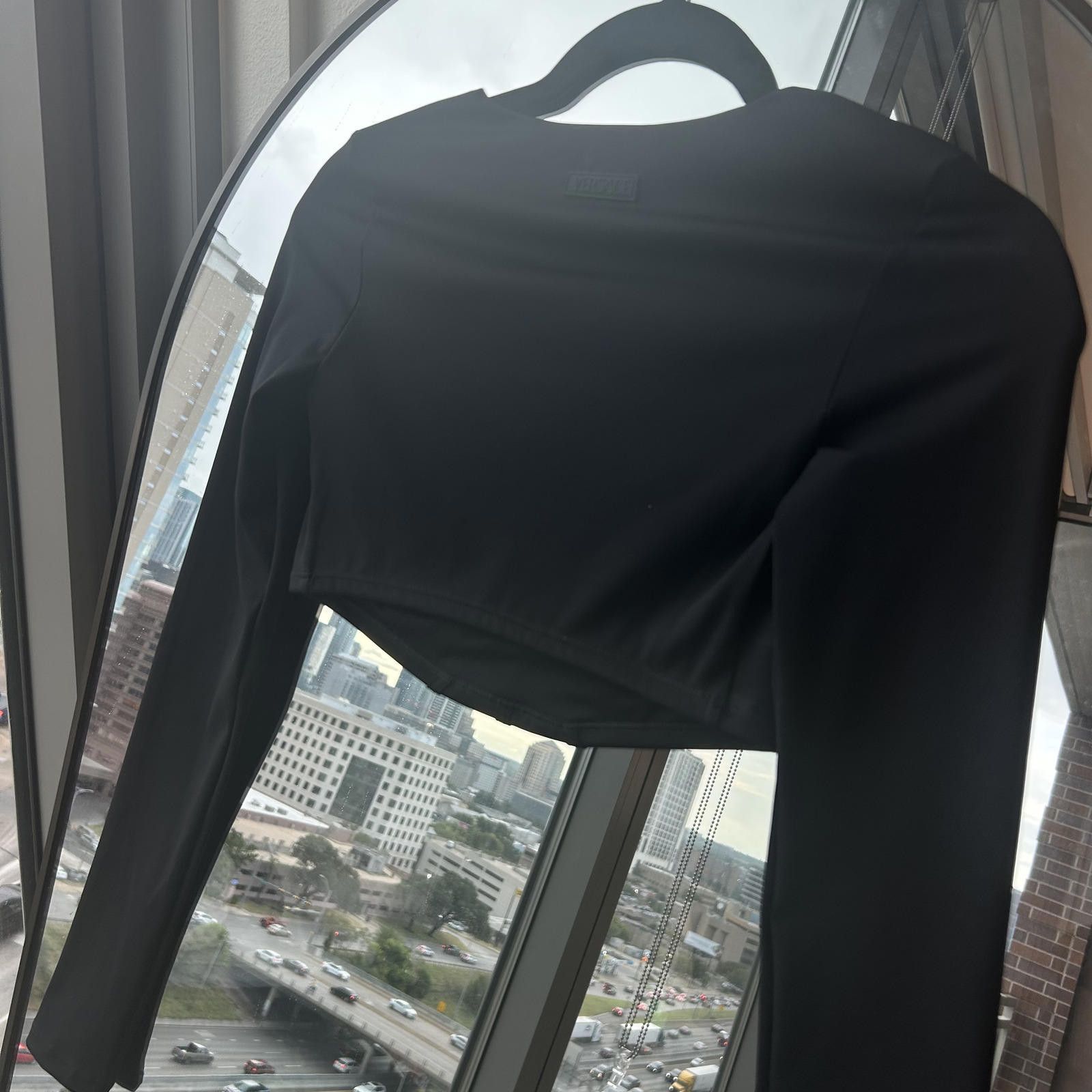 Versace Versace Black Long Sleeve Crop Top Size S Size S / US 4 / IT 40 - 7 Thumbnail