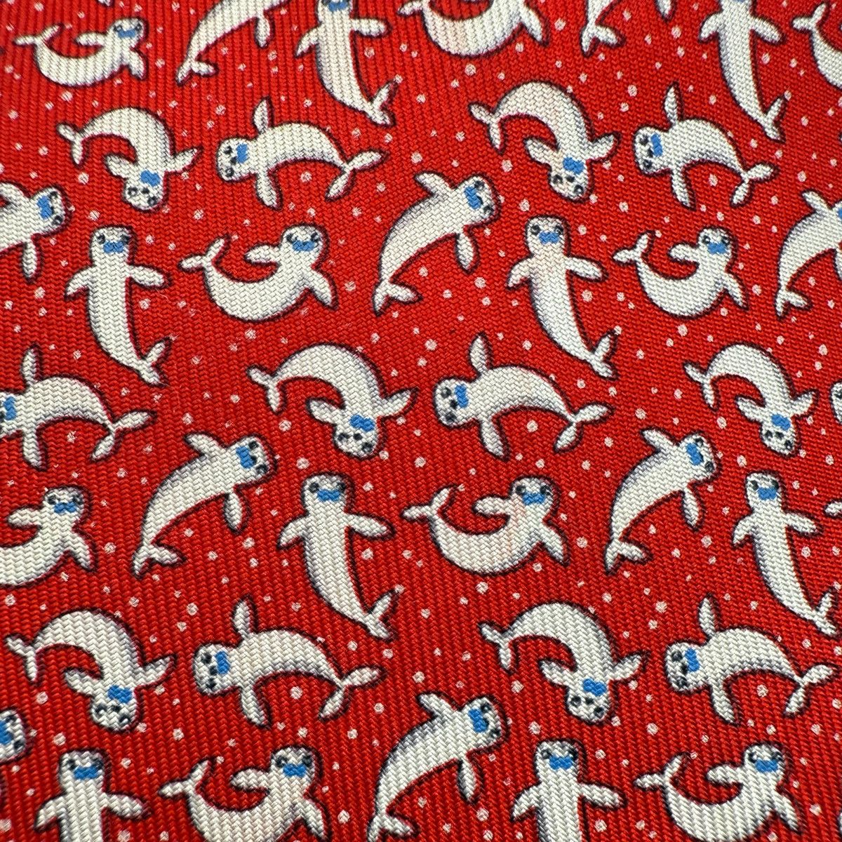 Salvatore Ferragamo Salvatore Ferragamo Red Silk Tie, Made in Italy, Like New Size ONE SIZE - 3 Thumbnail