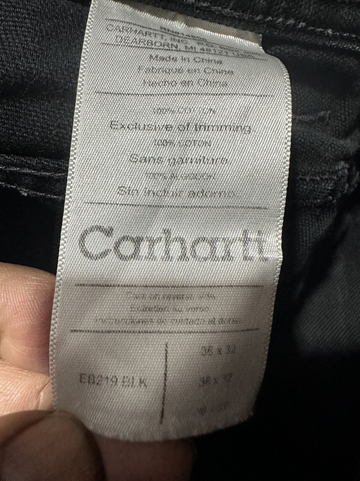 Carhartt Vtg Carhatt double knee cargo pant 219 blk Size US 35 - 4 Thumbnail