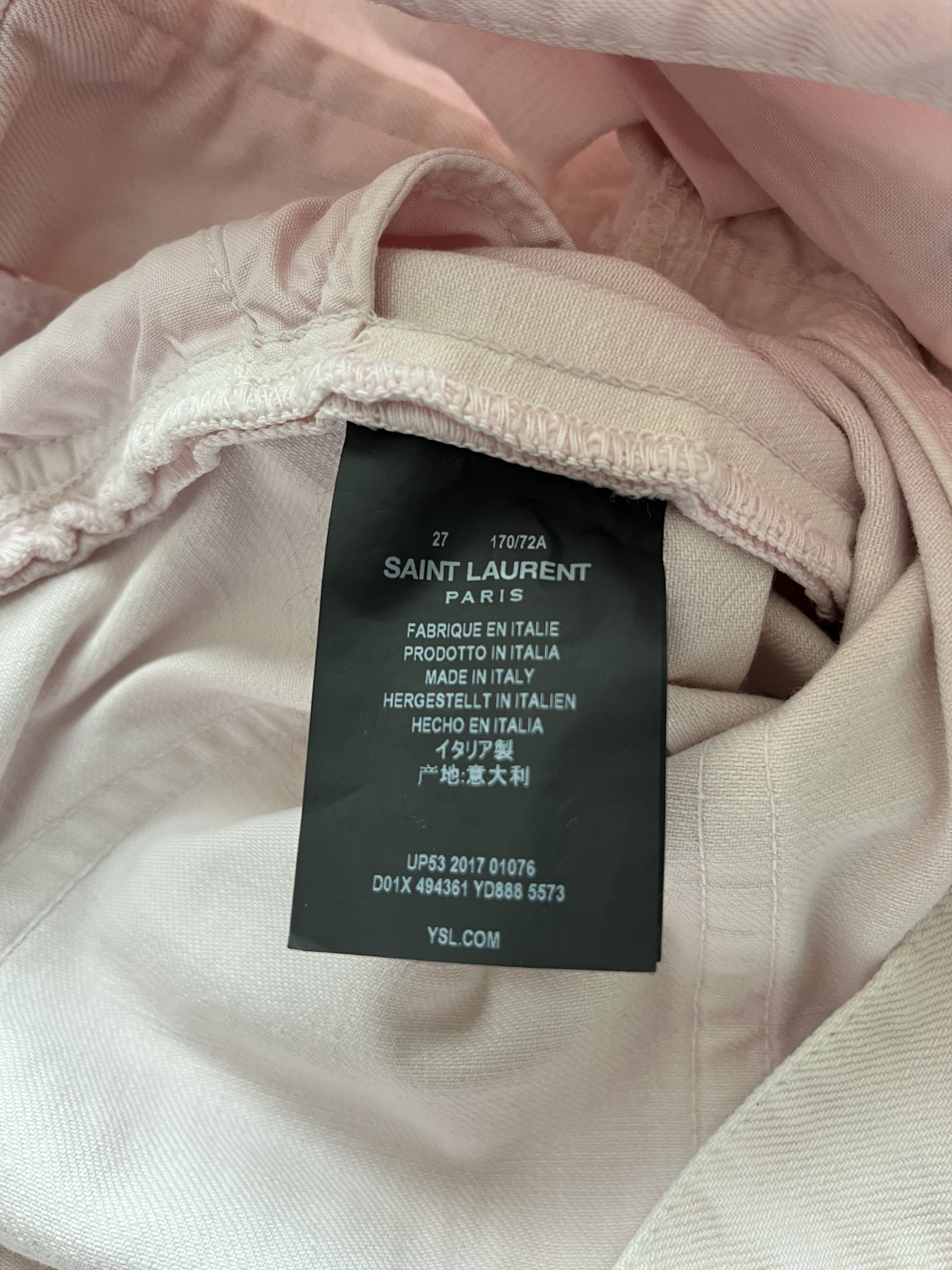 Saint Laurent Paris ⚡️QUICK SALE⚡️2017 Saint Laurent D02 Pink Skinny Denim Jeans Size US 27 - 4 Thumbnail