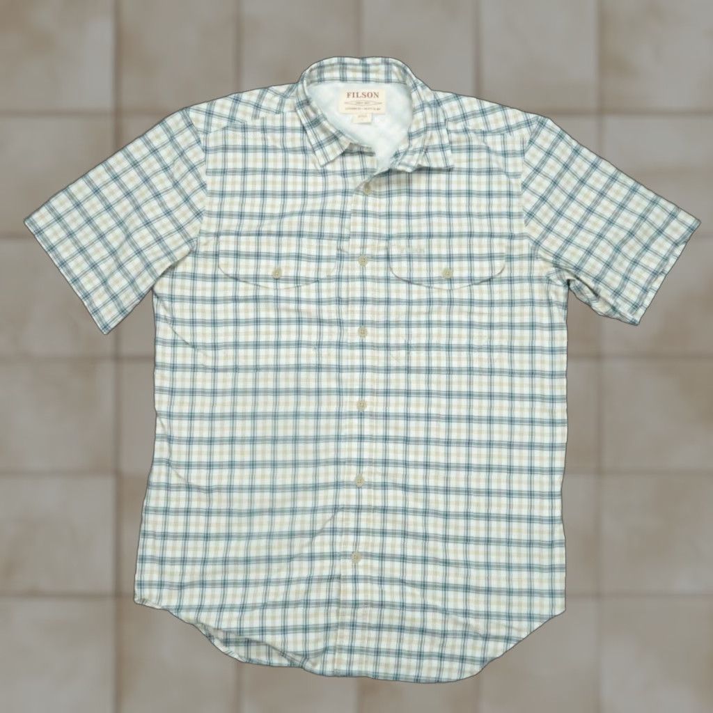 Filson Filson Shirt Mens Small Sky Plaid Twin Lakes Short Sleeve Button-Up Casual Travel Workwear Size US S / EU 44-46 / 1 - 1 Thumbnail