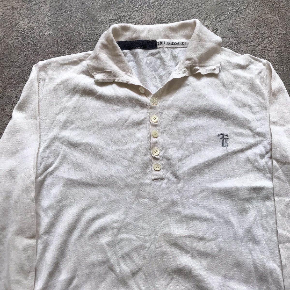 Vintage Vintage Trussardi Polo Sweater Oversized 90s Y2K Preppy M Size US M / EU 48-50 / 2 - 3 Thumbnail