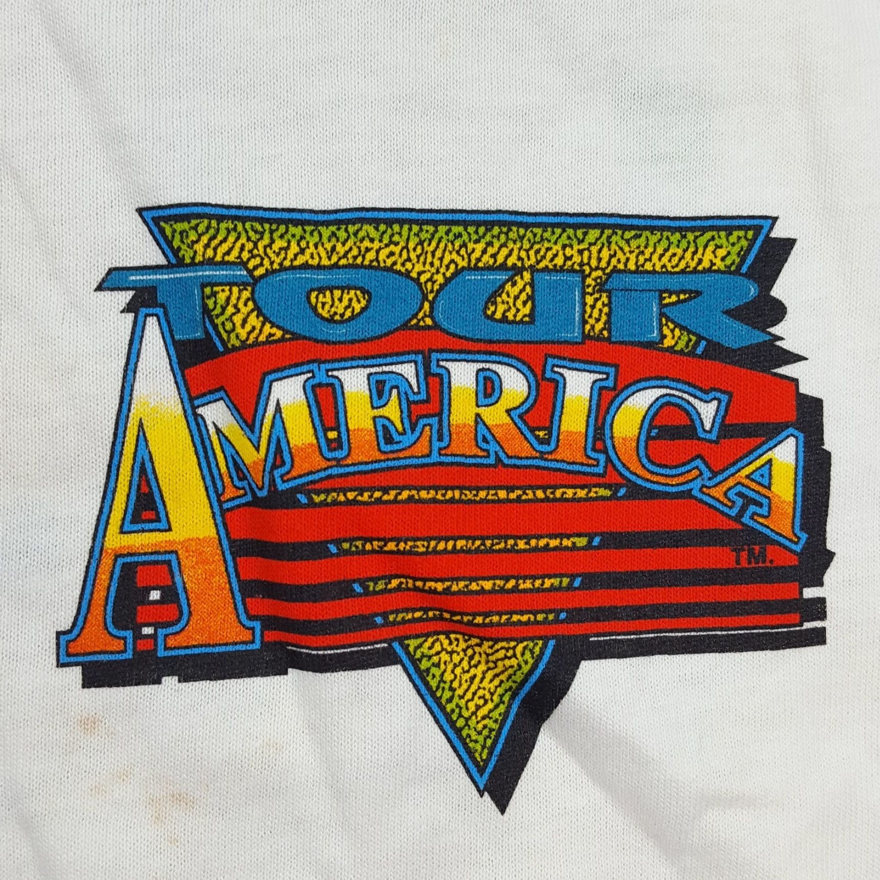 Fruit Of The Loom Vintage 90s American Motorcycle Tour Men's Large White Biker T Shirt Size US L / EU 52-54 / 3 - 5 Thumbnail