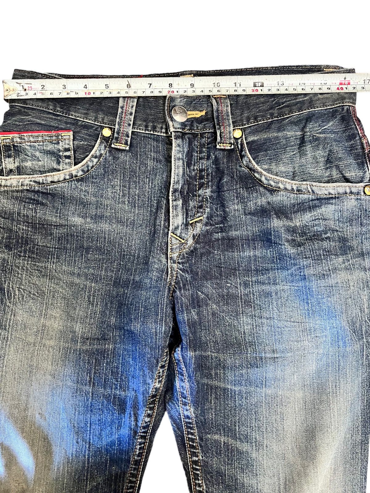 Edwin Vintage Edwin Blue Trip Mud Wash Distressed Style Jeans Size US 32 / EU 48 - 14 Thumbnail