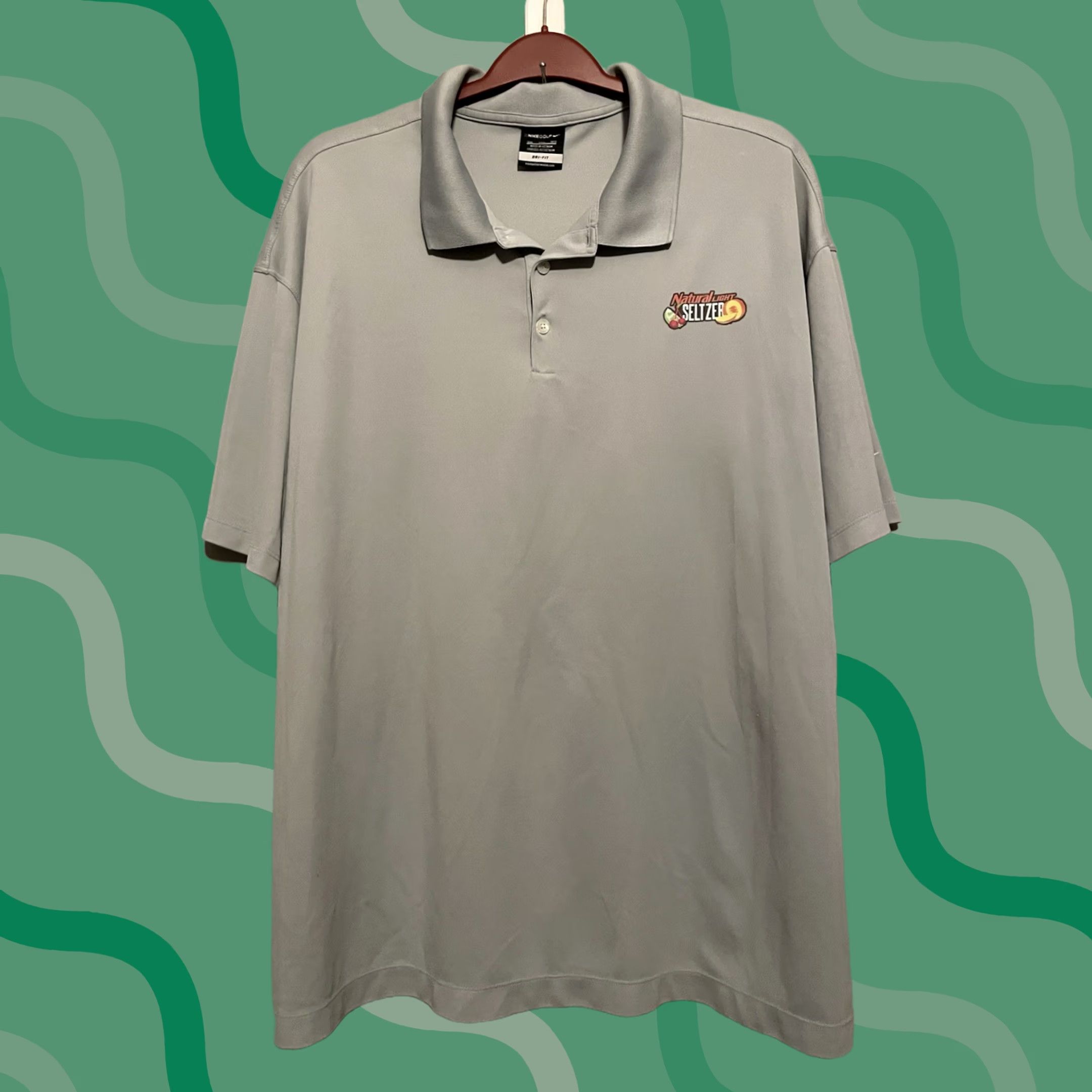 Nike Nike Golf Polo Shirt Men's 3XL Grey Embroidered, Short Sleeve, Solid, Nature Theme Size US XXL / EU 58 / 5 - 1 Thumbnail