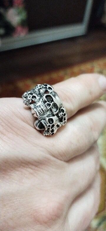 Jewelry Skulls Adjustable Ring Size ONE SIZE - 3 Thumbnail