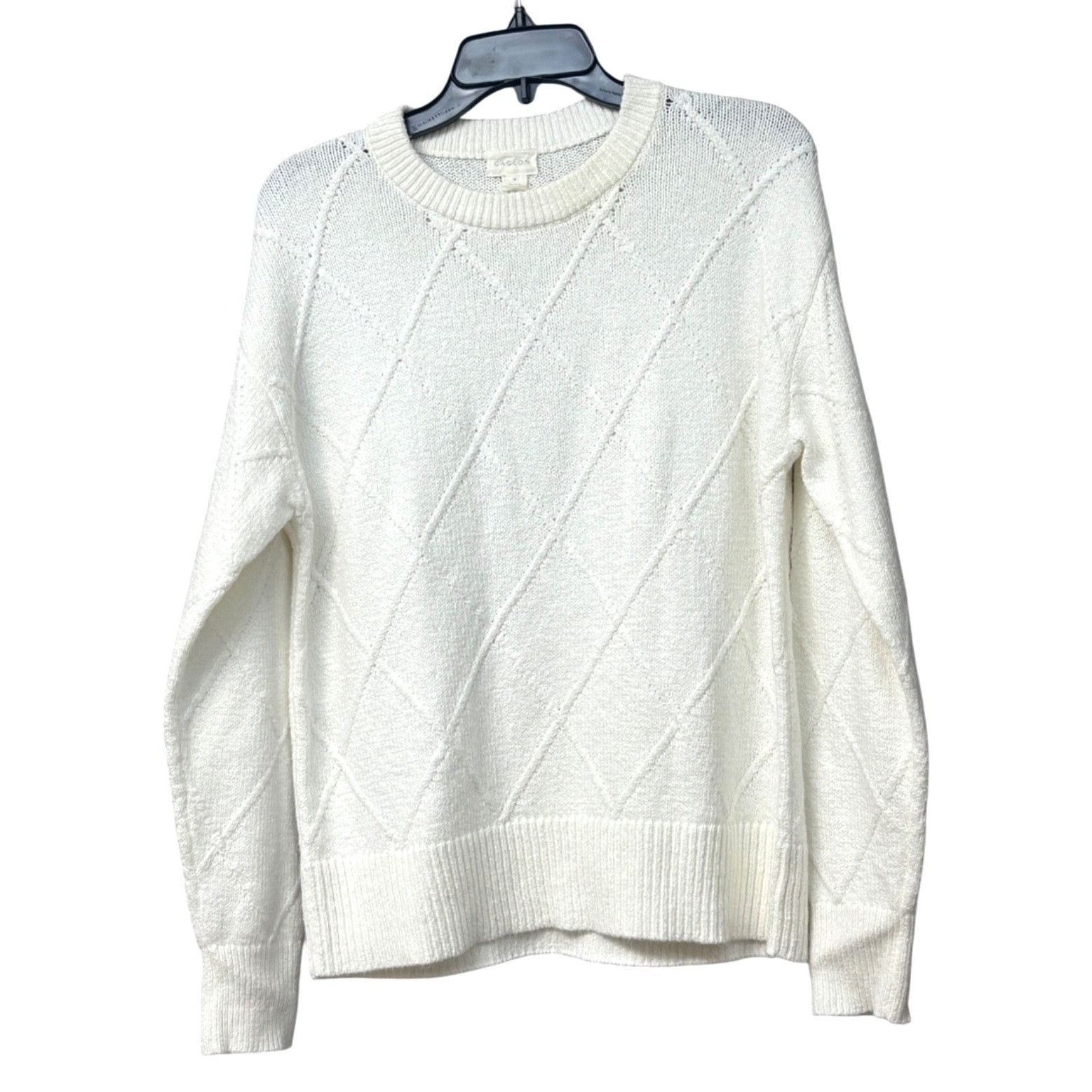 Other Caslon Diamond Cable Knit Sweater In Ivory Cloud, Sz. M Size M / US 6-8 / IT 42-44 - 3 Thumbnail