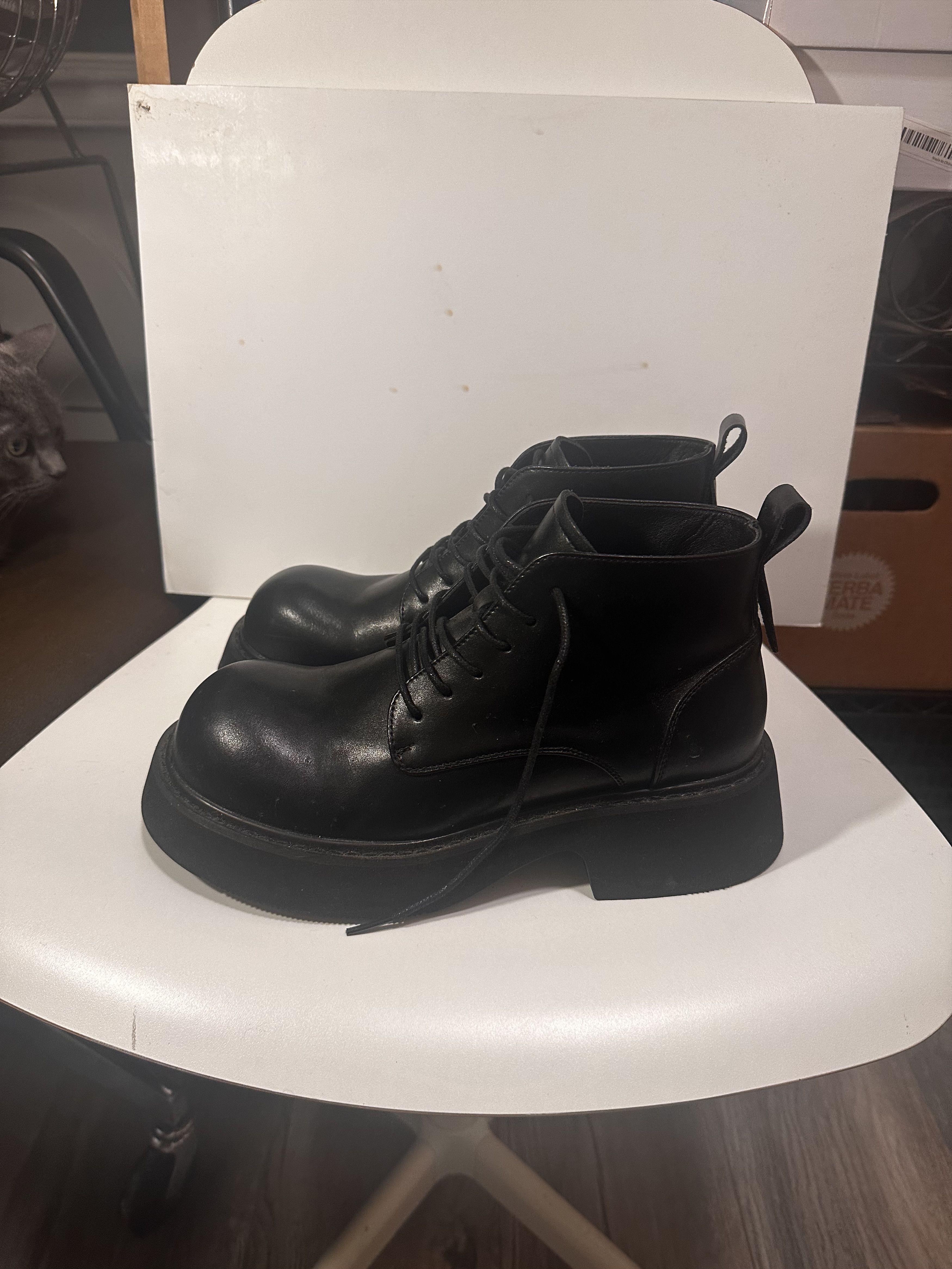 Japanese Brand Chunky Derby Half Boots Size US 8 / EU 41 - 6 Thumbnail