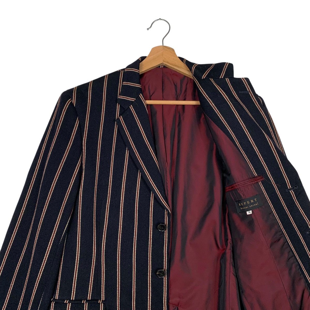 Japanese Brand Rupert By Atsuki Onishi Stripe Casual Jacket Size US M / EU 48-50 / 2 - 10 Thumbnail