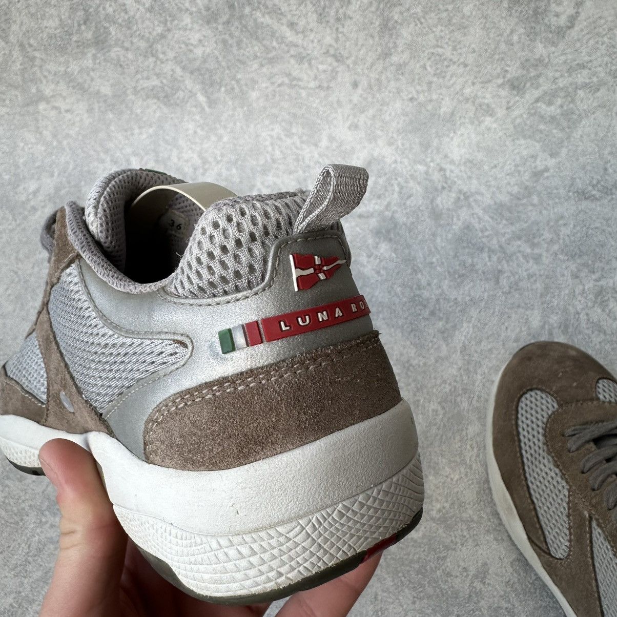 Prada Prada Luna Rossa Americas Cup Leather Suede Sneakers Size US 6 / IT 36 - 10 Thumbnail