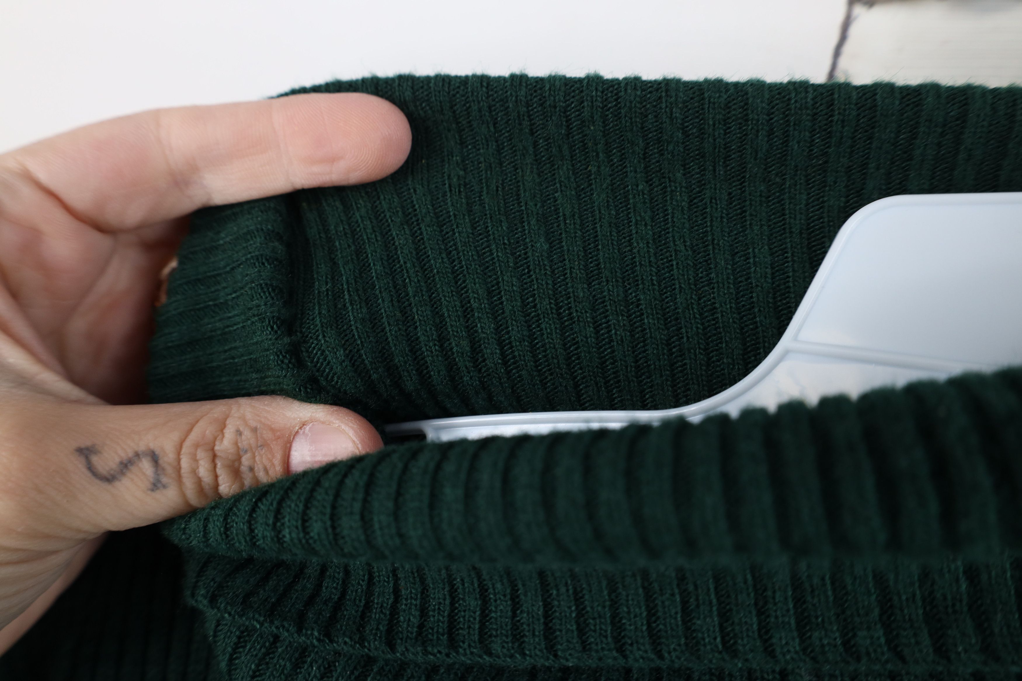 Vintage Vintage 70s Streetwear Ribbed Knit Turtleneck Sweater Green Size L / US 10 / IT 46 - 5 Thumbnail