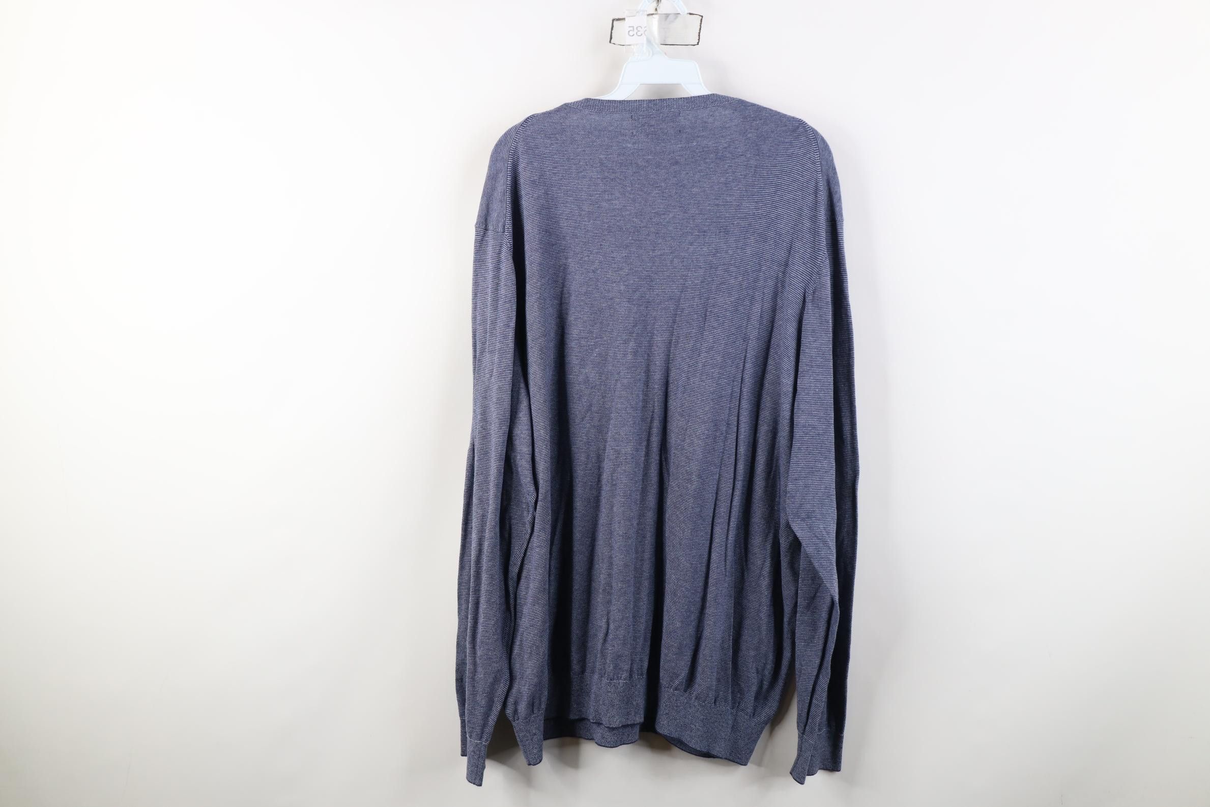 Bonobos Bonobos Fit Lightweight Striped Knit Crewneck Sweater Blue Size US XXL / EU 58 / 5 - 9 Thumbnail