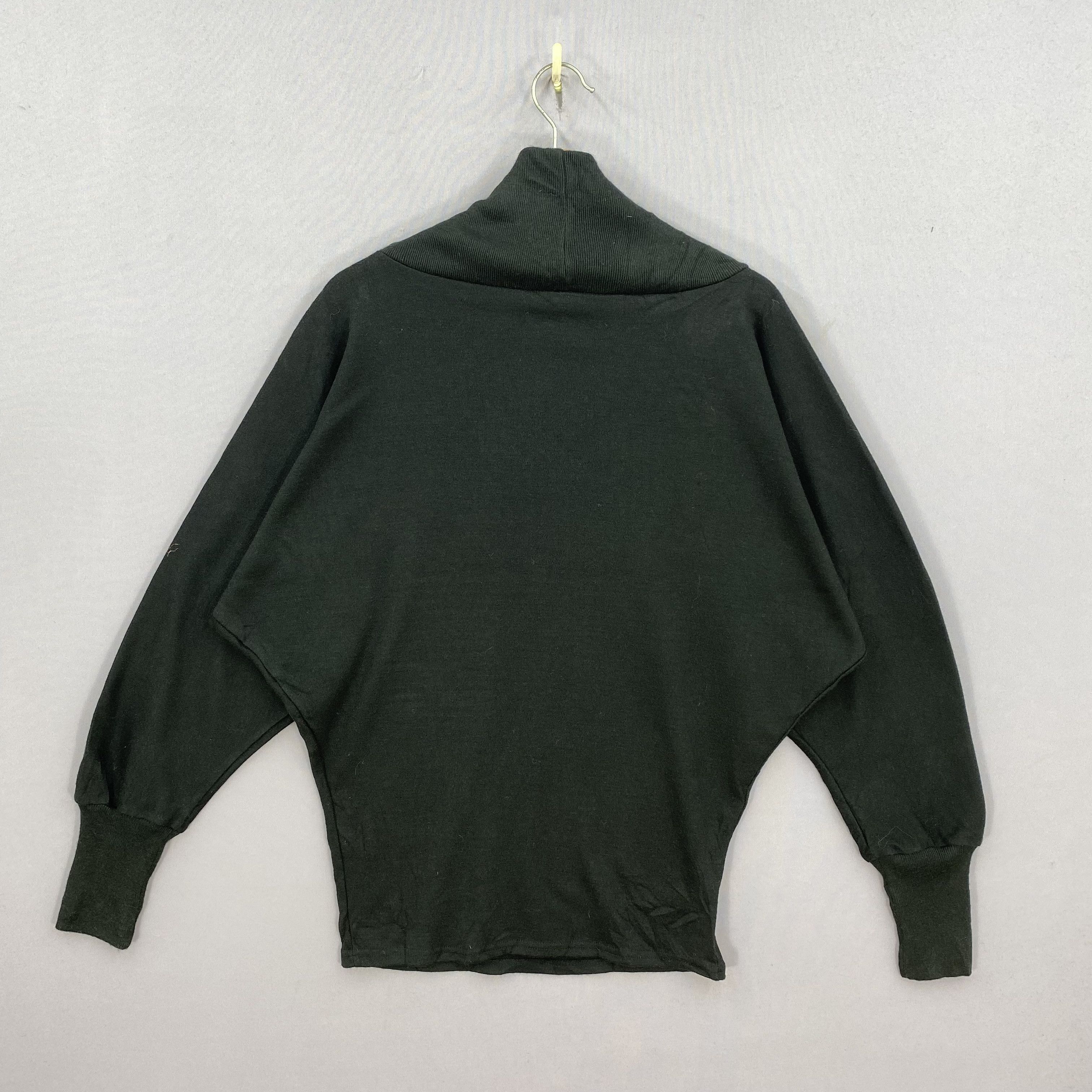 Japanese Brand Vintage 90s Norma Kamali Dolman Batwing Turtleneck Sweater Size M / US 6-8 / IT 42-44 - 3 Thumbnail