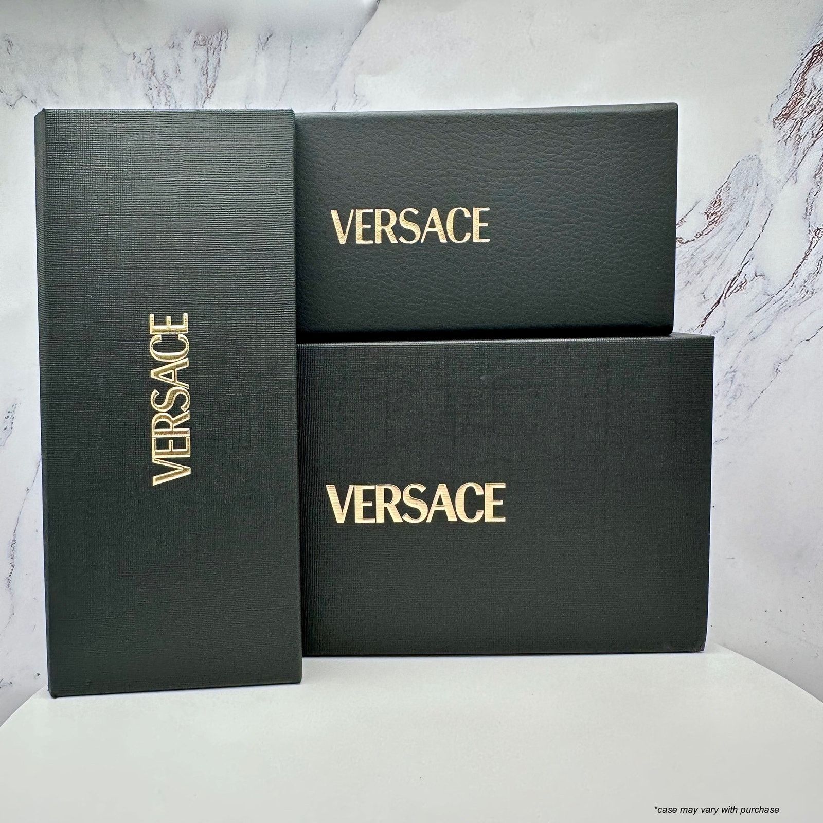 Versace New VERSACE Sunglasses Black Gold Metal Letter 3D Logo Size ONE SIZE - 9 Thumbnail