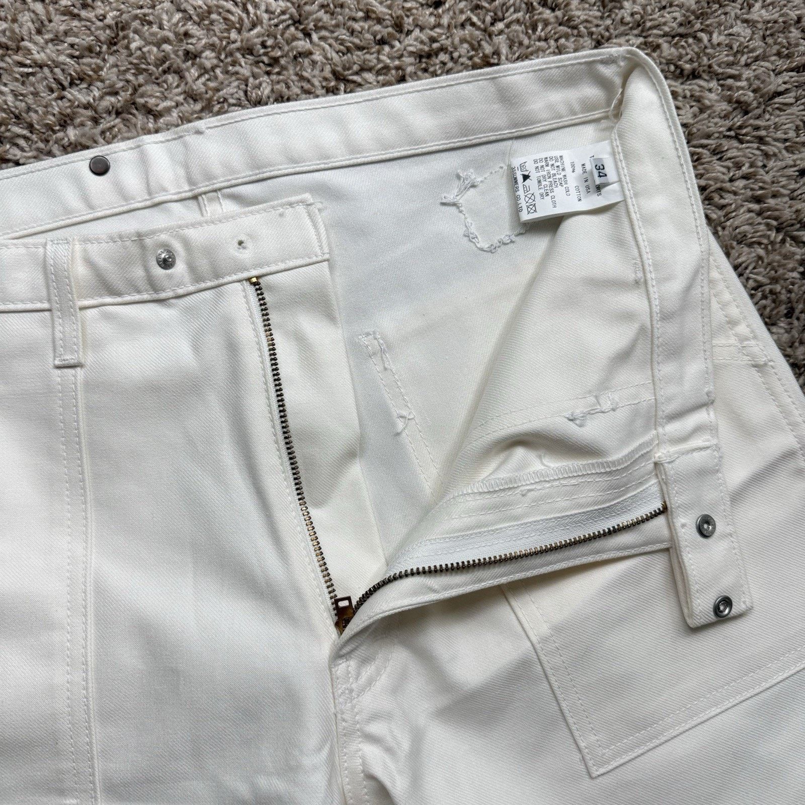 Harmony × Vintage Vintage Balance & Harmony Kempel Japan White Fatigue Shorts Size US 31 - 2 Thumbnail