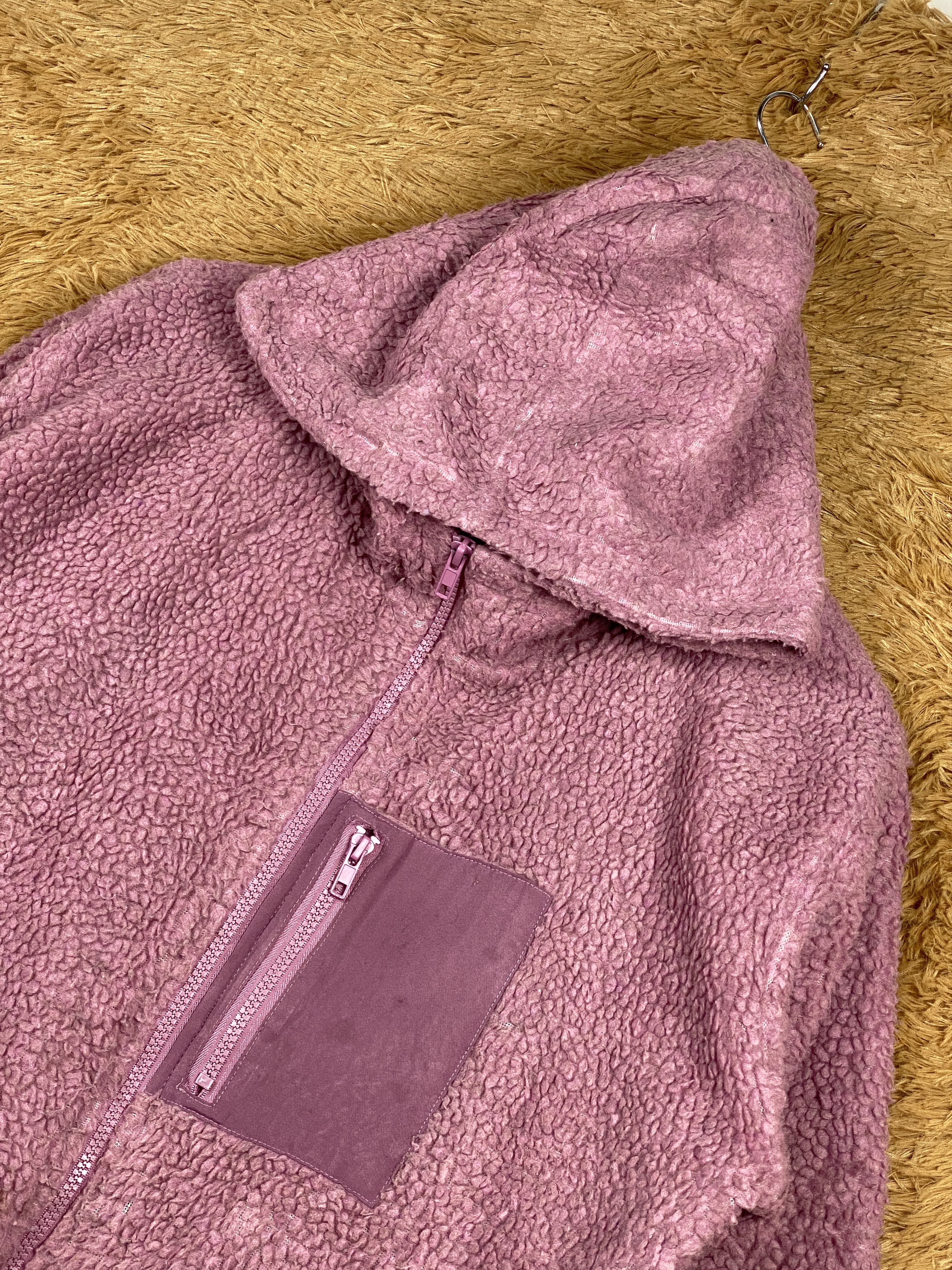 Japanese Brand Vintage Navy Hoodie Sherpa Jacket J1686 Size ONE SIZE - 2 Thumbnail