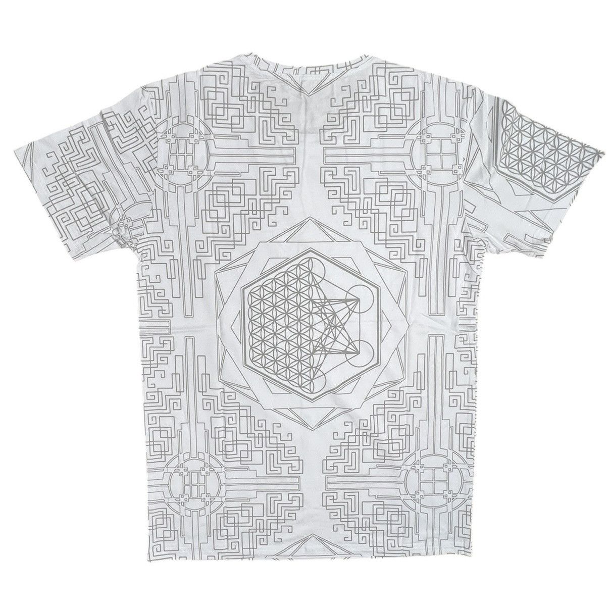 Other THREYDA Psychedelic Geometric Pattern Artwork White T-Shirt Size US M / EU 48-50 / 2 - 3 Thumbnail