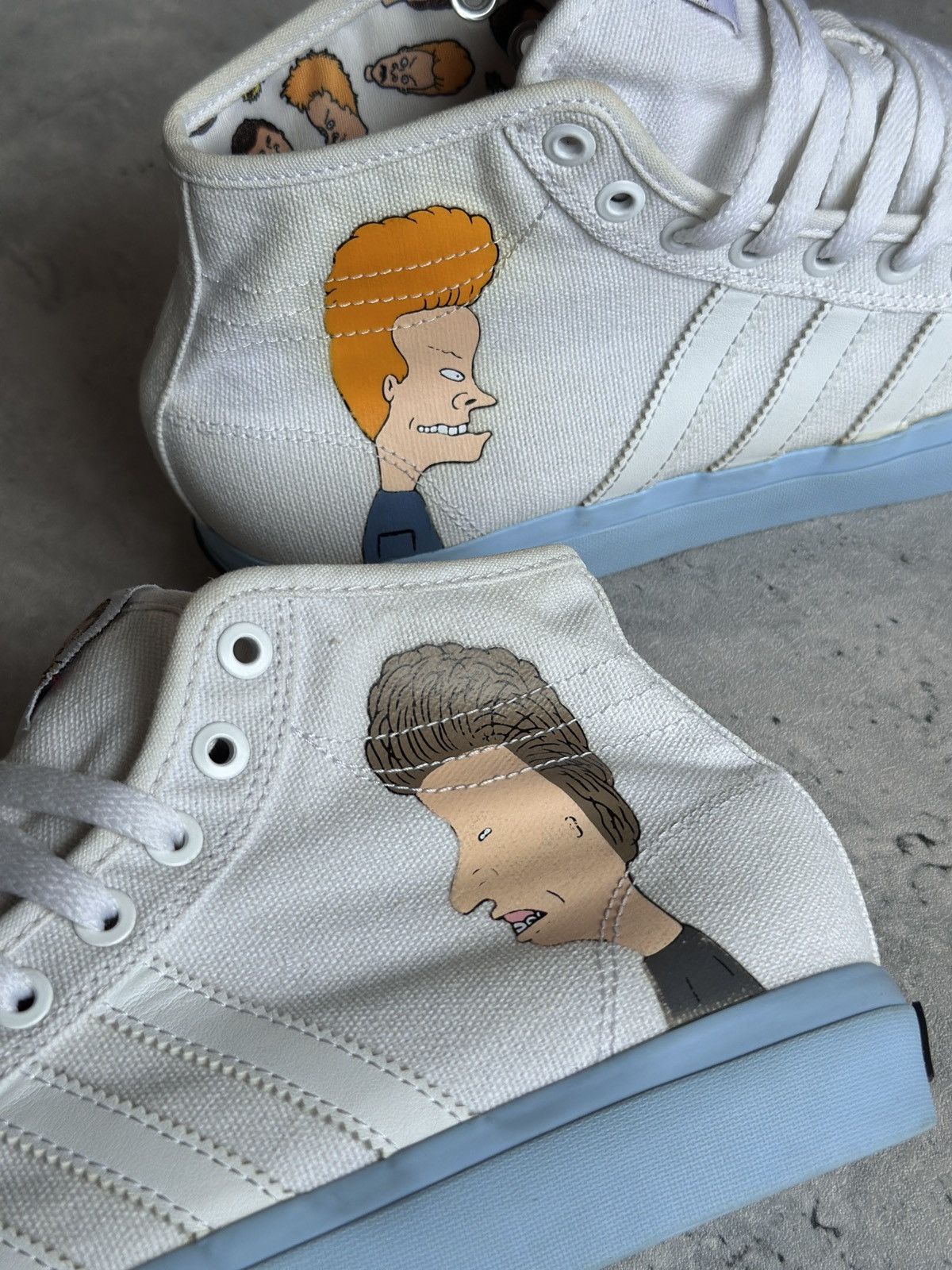 Adidas SAMPLE “BEAVIS AND BUTTHEAD” MATCHCOURT RX HIGH TOP SNEAKERS Size US 9 / EU 42 - 2 Thumbnail