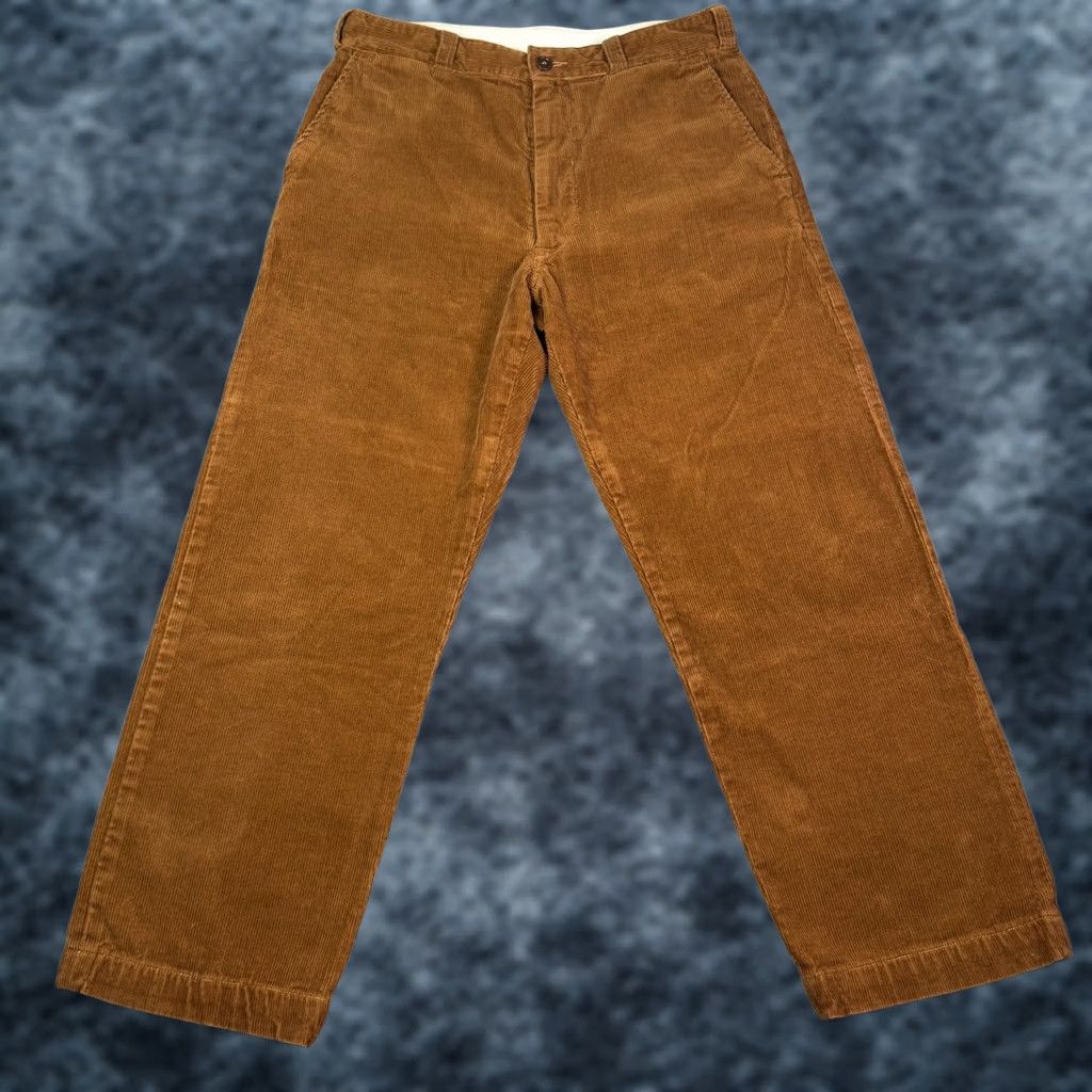 Buck Mason Buck Mason Craftsman Corduroy Pants Mens 32x27 Brown Flat Front Relaxed Straight Pants Mens Brown Corduroy Buck Mason Craftsman Vintage: No Size US 32 / EU 48 - 1 Thumbnail