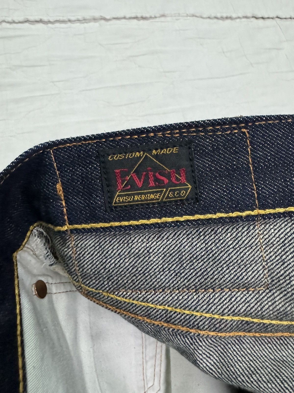 Evisu × Japanese Brand EVISU SMILEY DENIM MINT CONDITION Size US 37 - 8 Thumbnail