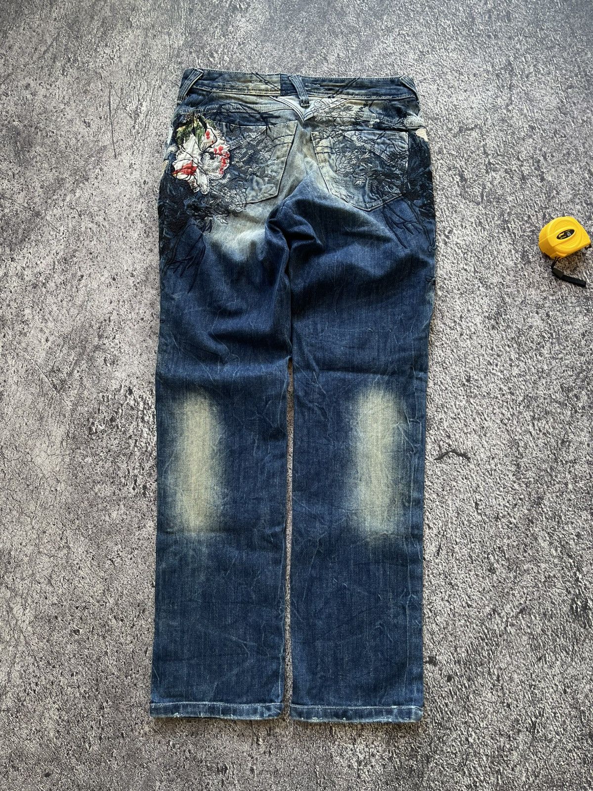 Japanese Brand Y2k Jpj poem grunge ifsixwasnine bootcut jeans Size US 28 / EU 44 - 1 Thumbnail