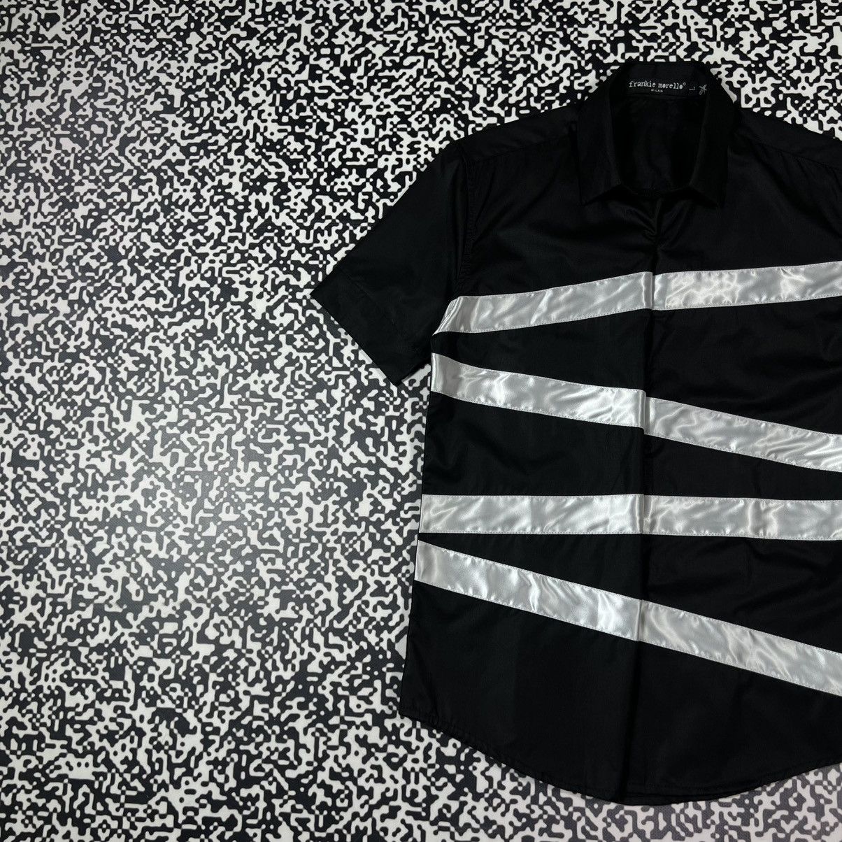 Frankie Morello Vintage Y2K Frankie Morello Striped Jail Style Luxury Shirt Size US L / EU 52-54 / 3 - 3 Thumbnail